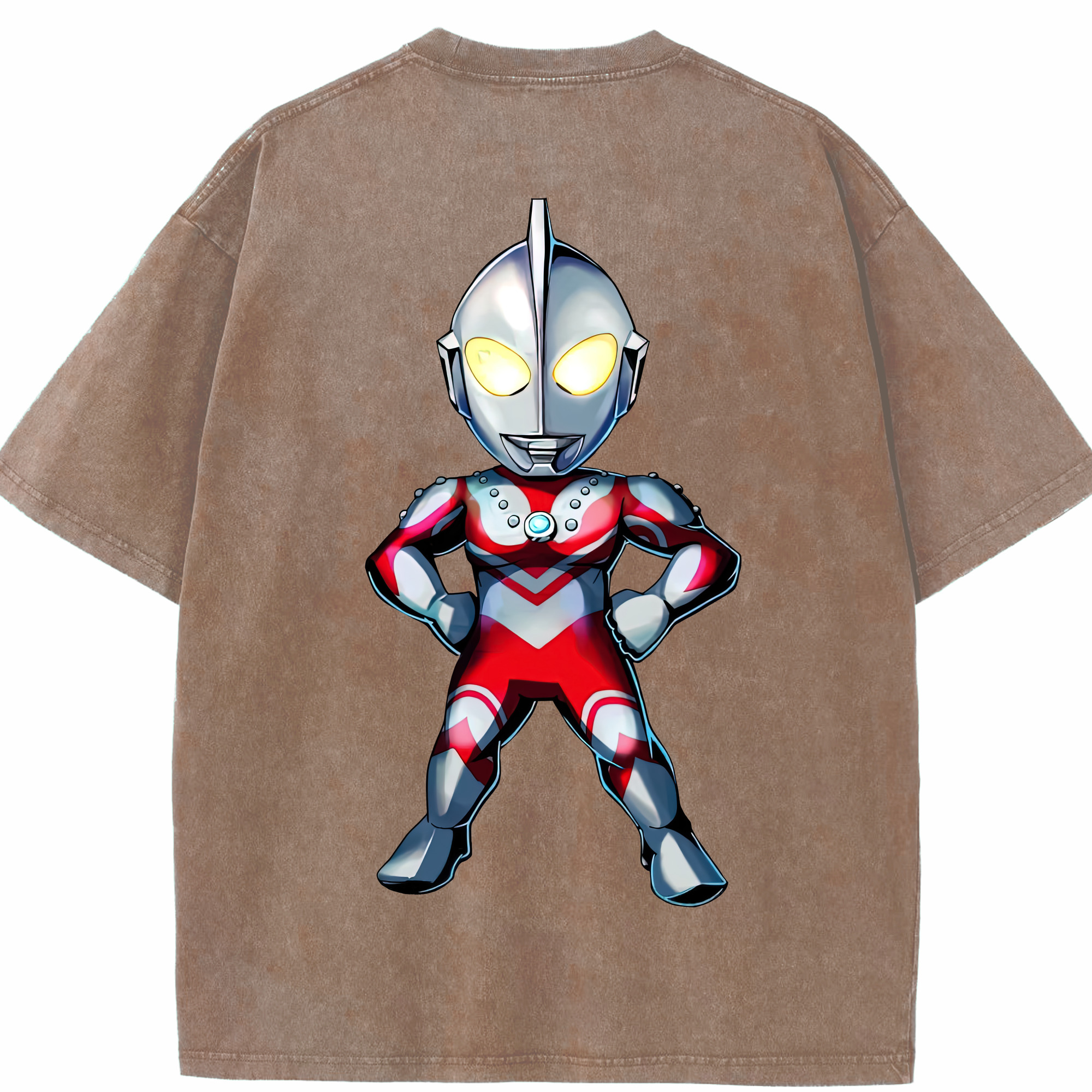 （画像用） ウルトラマン Ultraman 綿100% ヴィンテージ風 半袖Tシャツ（背面プリント）