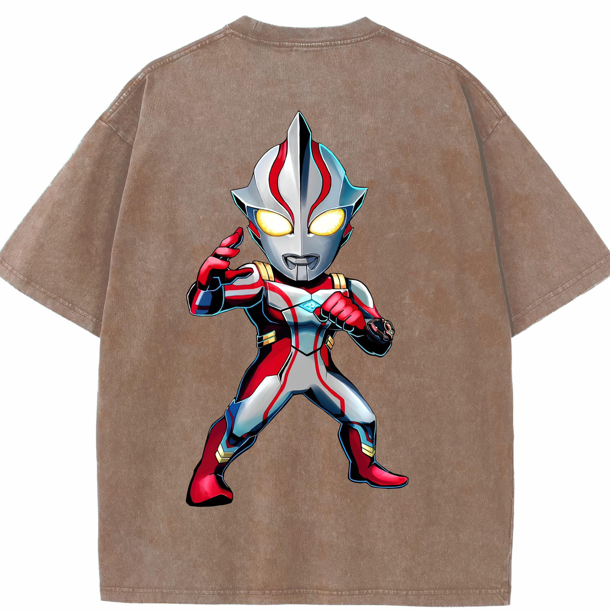 （画像用） ウルトラマン Ultraman 綿100% ヴィンテージ風 半袖Tシャツ（背面プリント）