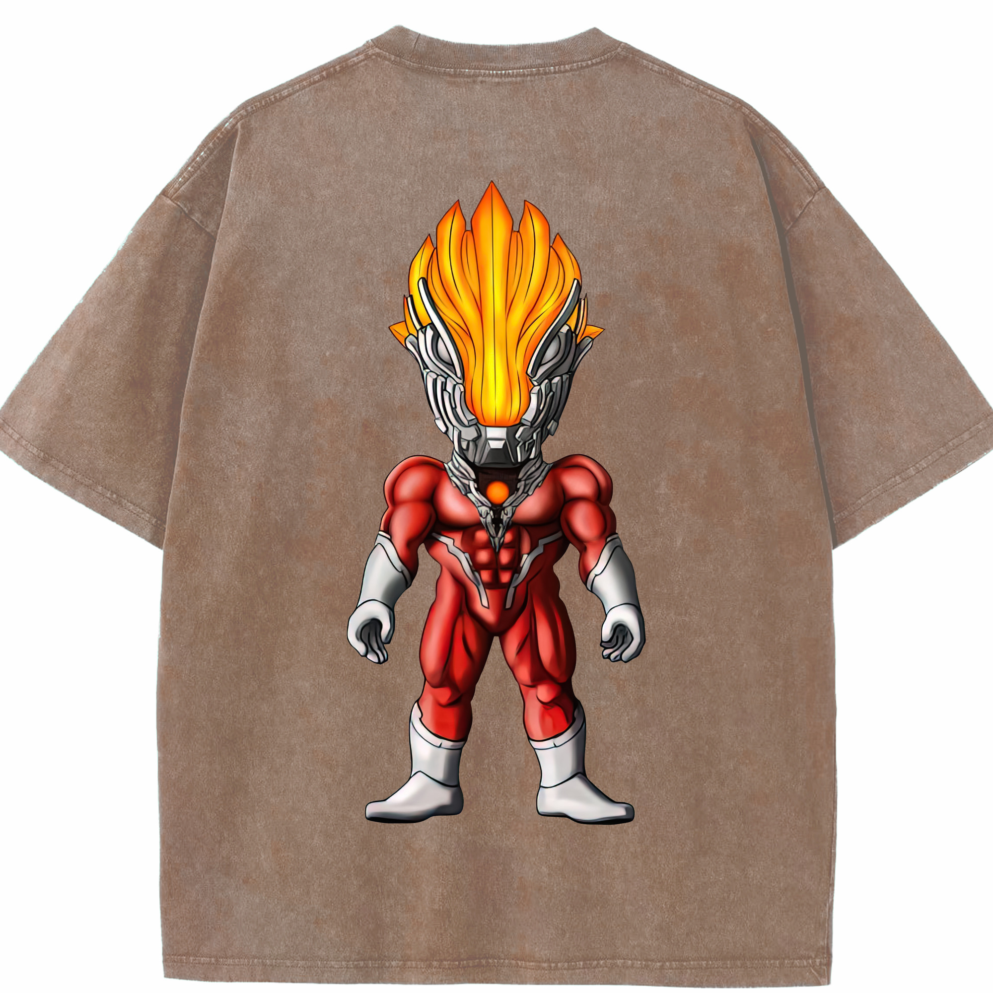 （画像用） ウルトラマン Ultraman 綿100% ヴィンテージ風 半袖Tシャツ（背面プリント）