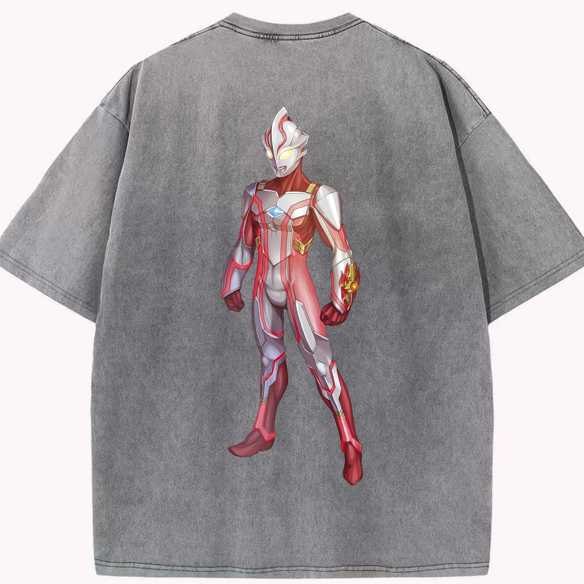 （画像用） ウルトラマン Ultraman 綿100% ヴィンテージ風 半袖Tシャツ（背面プリント）