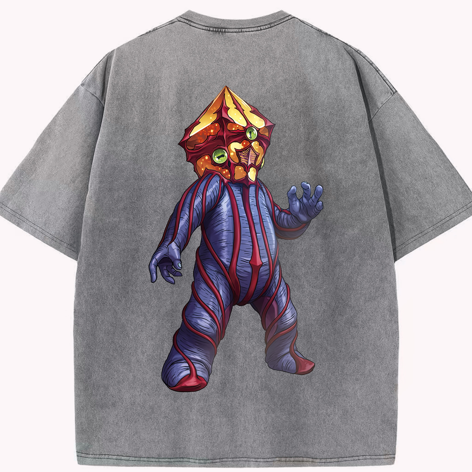 （画像用） ウルトラマン Ultraman 綿100% ヴィンテージ風 半袖Tシャツ（背面プリント）