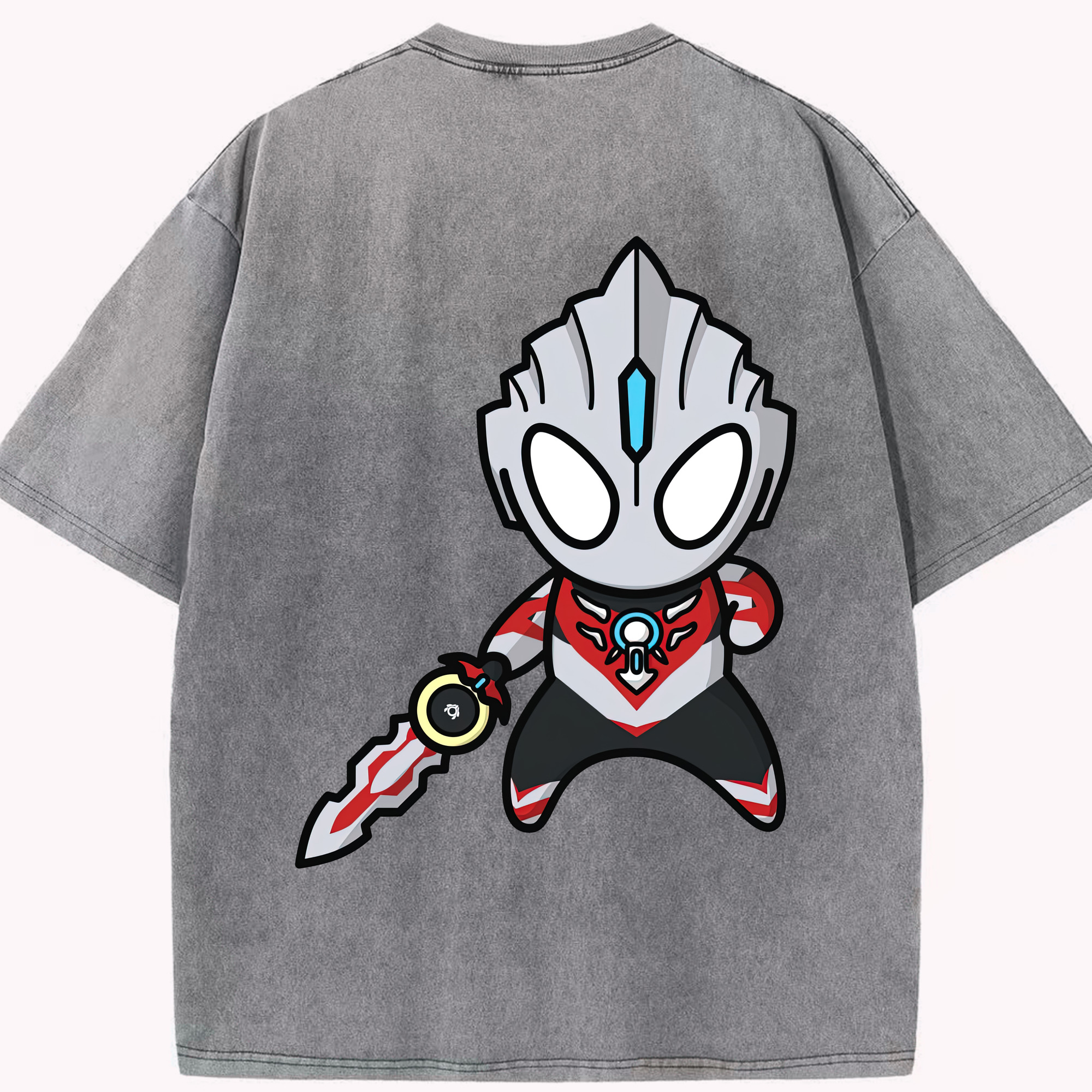 （画像用） ウルトラマン Ultraman 綿100% ヴィンテージ風 半袖Tシャツ（背面プリント）