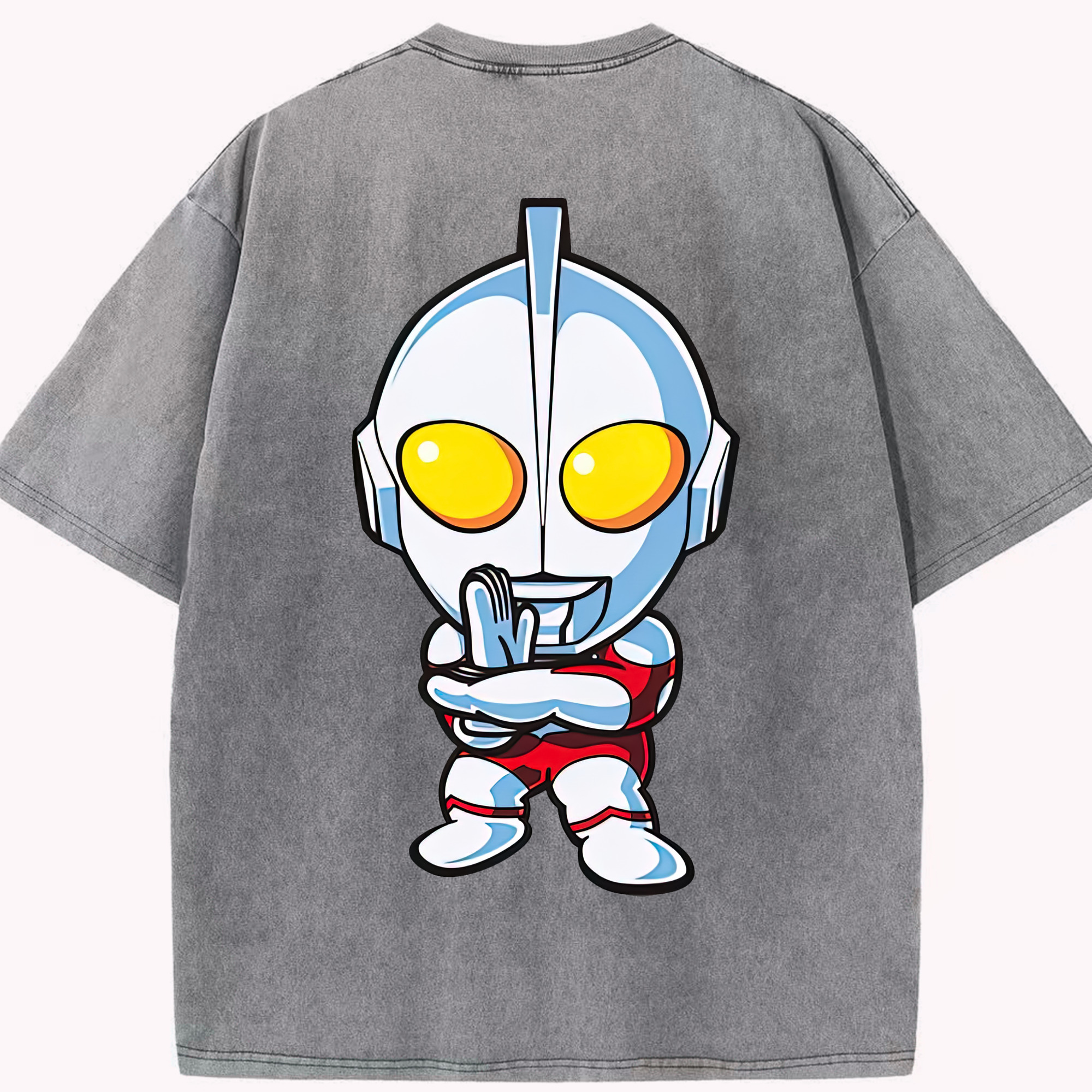 （画像用） ウルトラマン Ultraman 綿100% ヴィンテージ風 半袖Tシャツ（背面プリント）