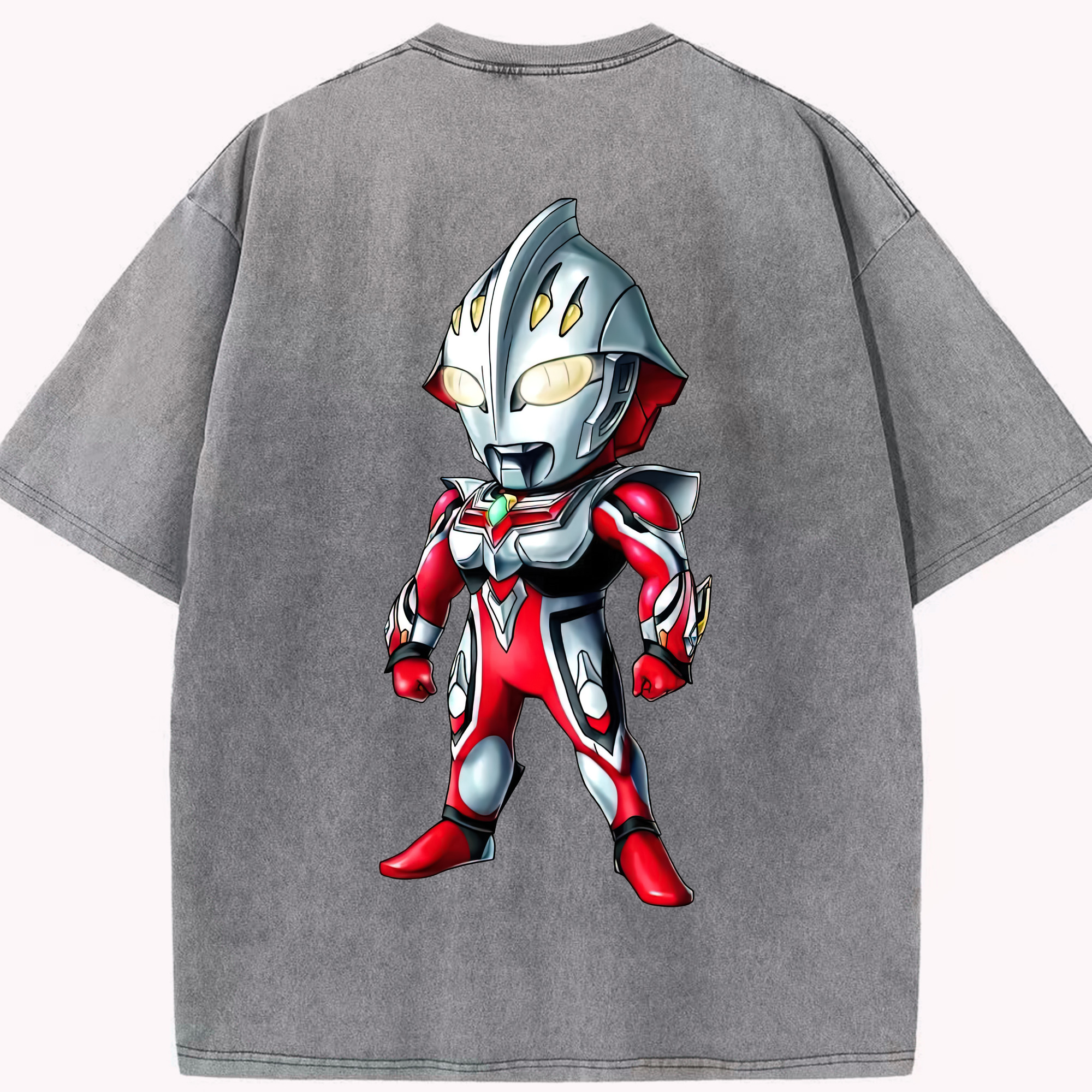 （画像用） ウルトラマン Ultraman 綿100% ヴィンテージ風 半袖Tシャツ（背面プリント）