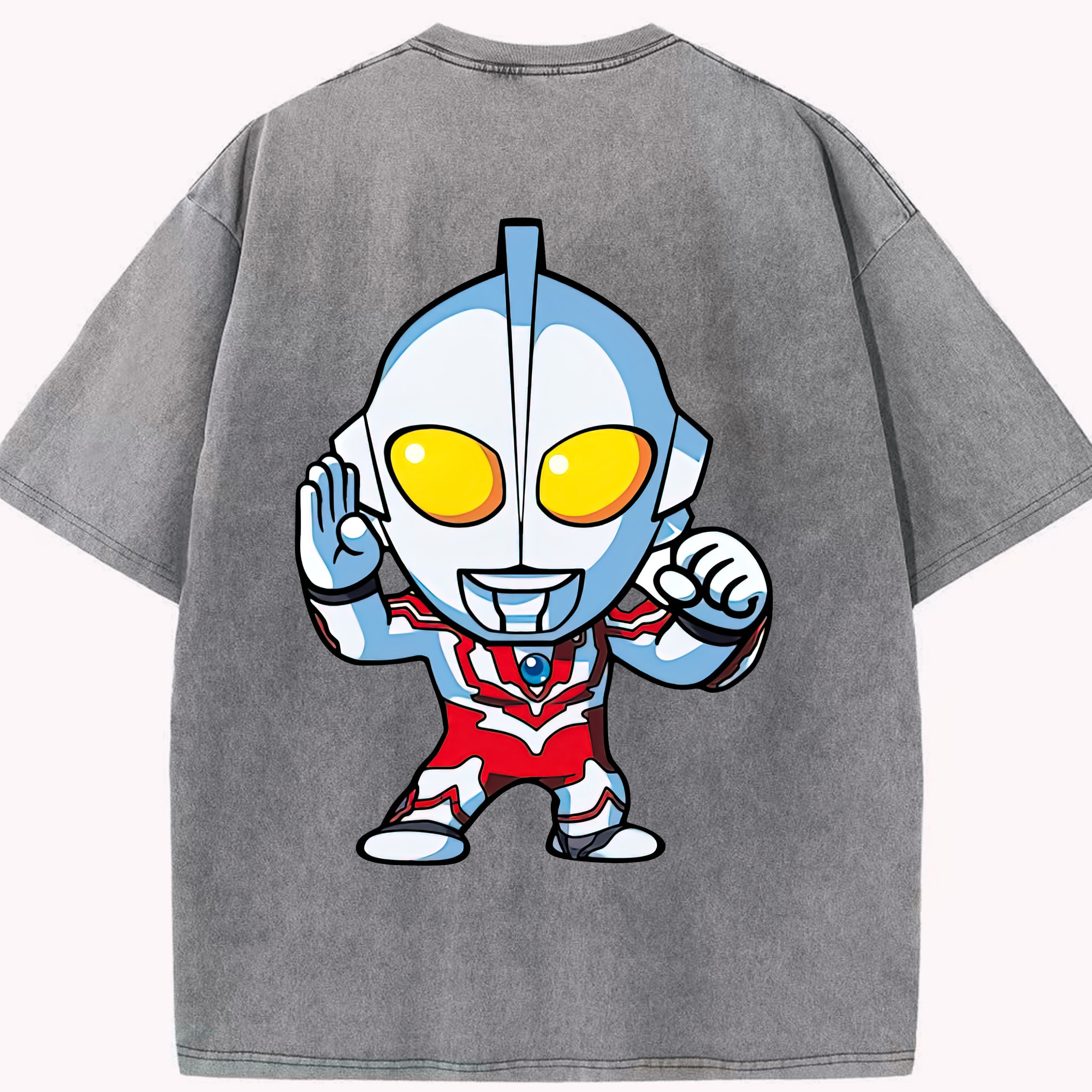 （画像用） ウルトラマン Ultraman 綿100% ヴィンテージ風 半袖Tシャツ（背面プリント）