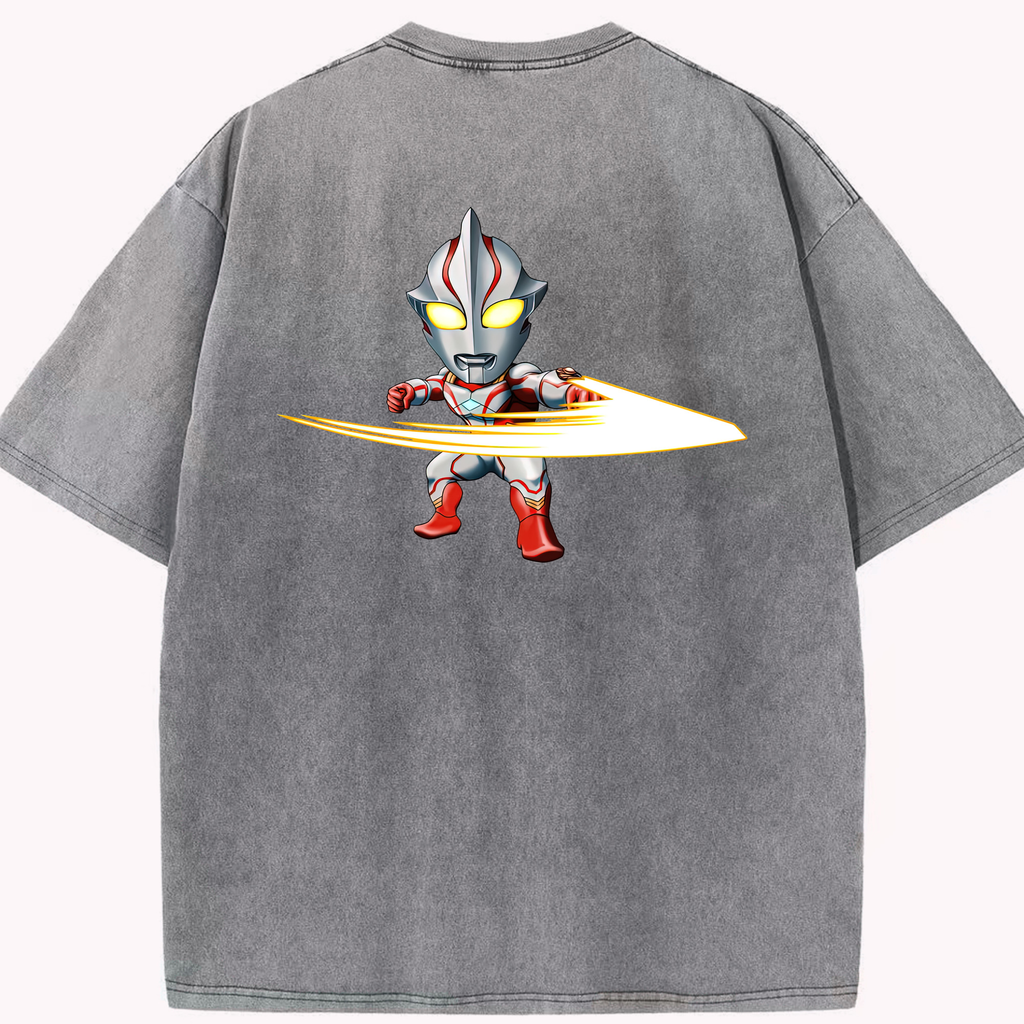 （画像用） ウルトラマン Ultraman 綿100% ヴィンテージ風 半袖Tシャツ（背面プリント）