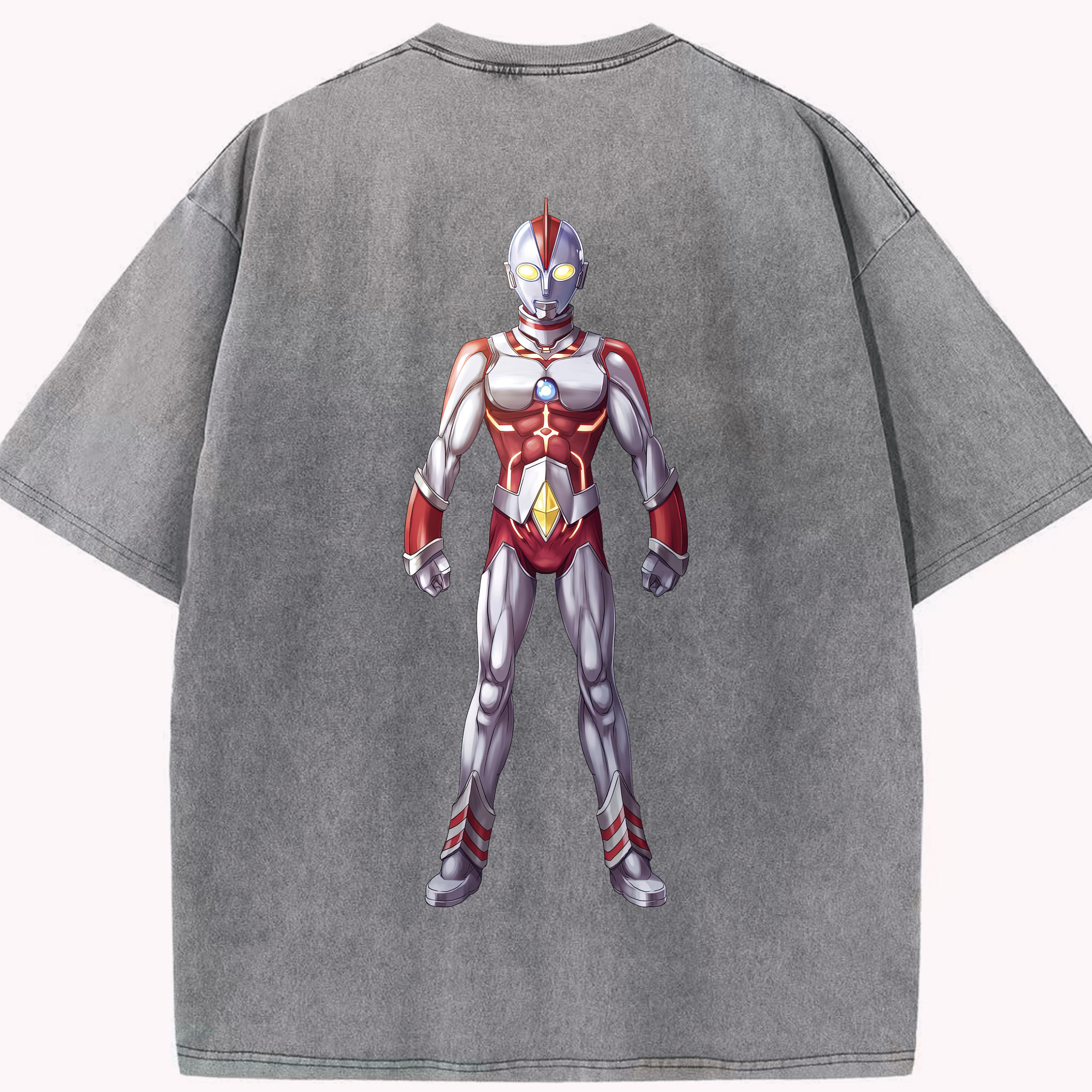（画像用） ウルトラマン Ultraman 綿100% ヴィンテージ風 半袖Tシャツ（背面プリント）