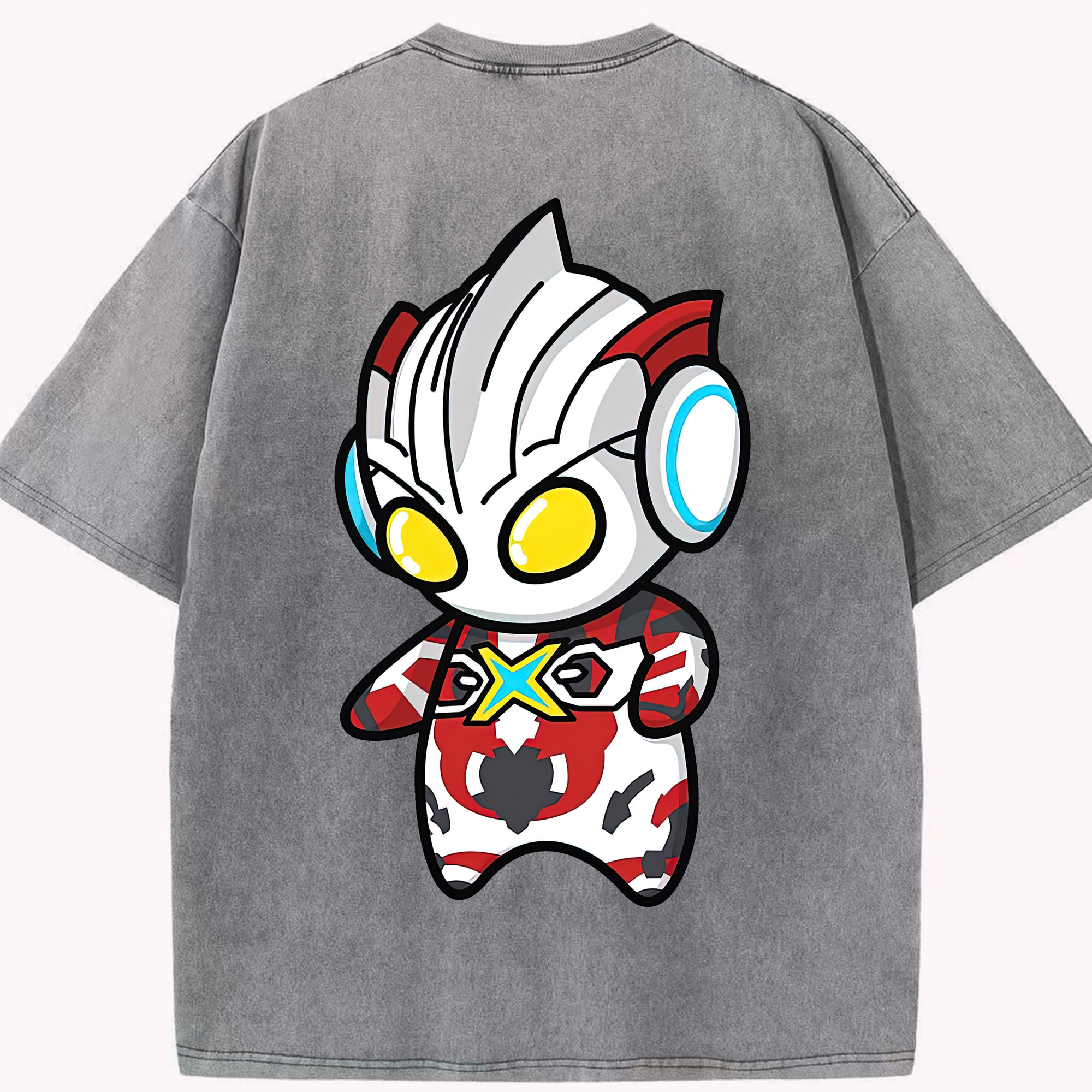 （画像用） ウルトラマン Ultraman 綿100% ヴィンテージ風 半袖Tシャツ（背面プリント）