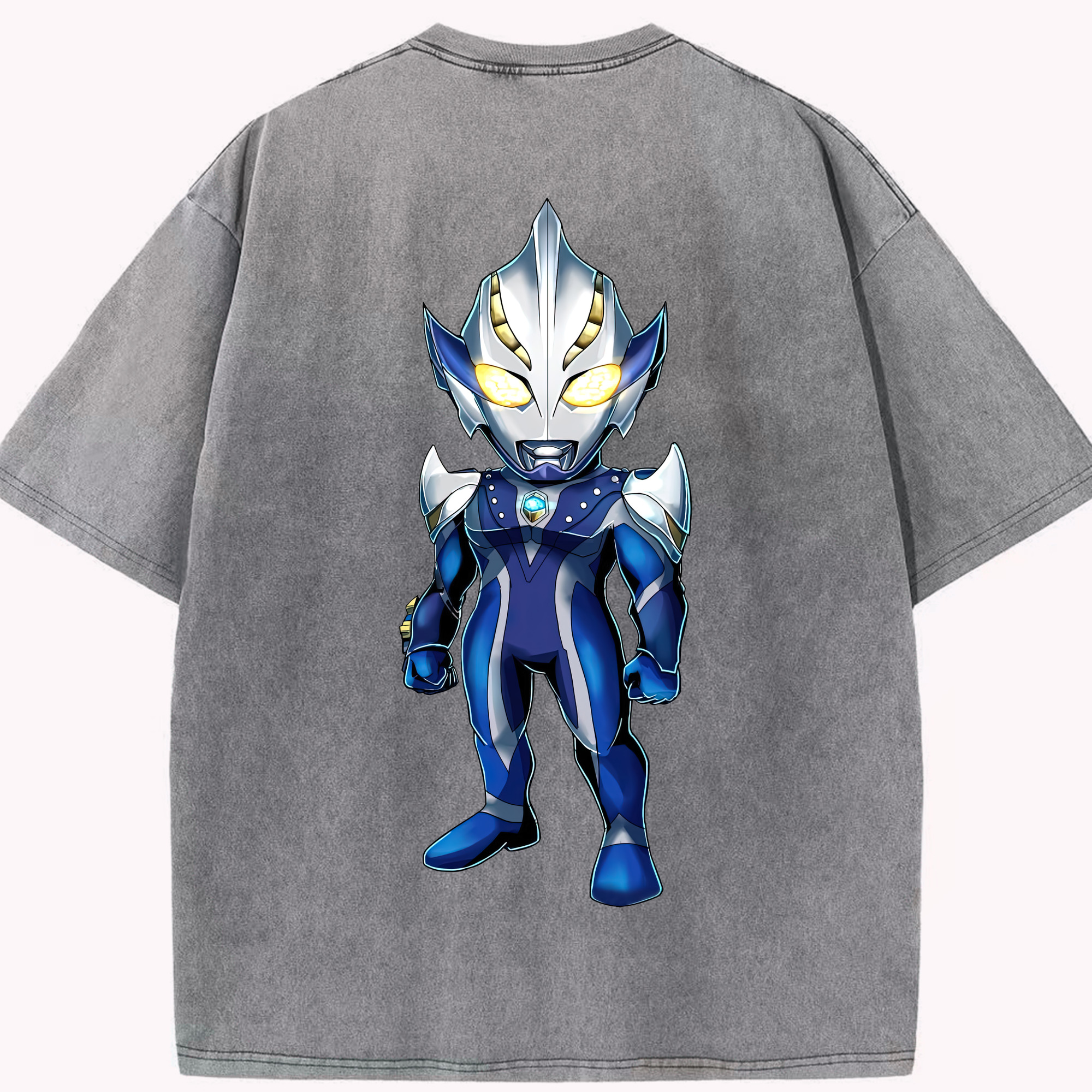 （画像用） ウルトラマン Ultraman 綿100% ヴィンテージ風 半袖Tシャツ（背面プリント）