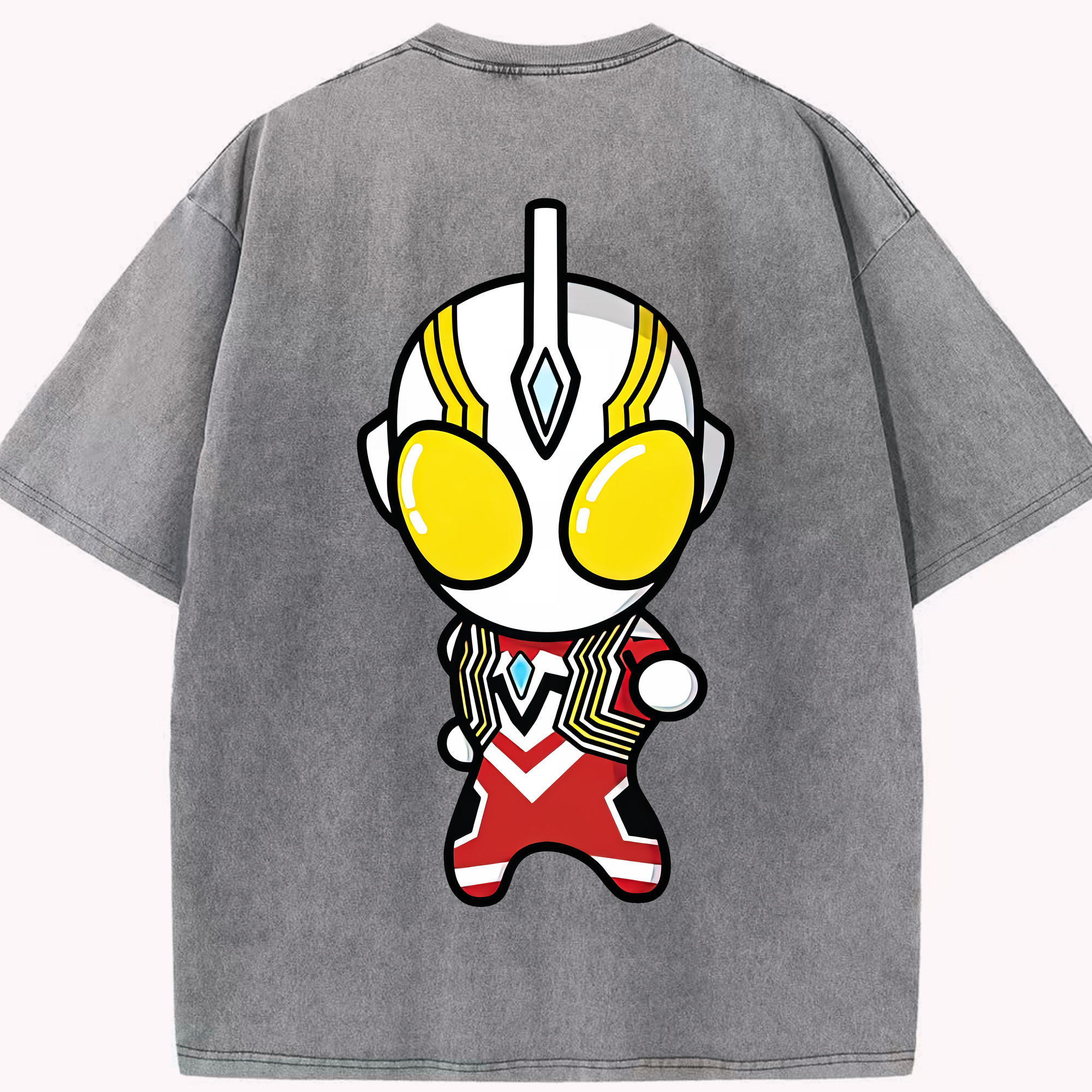 （画像用） ウルトラマン Ultraman 綿100% ヴィンテージ風 半袖Tシャツ（背面プリント）