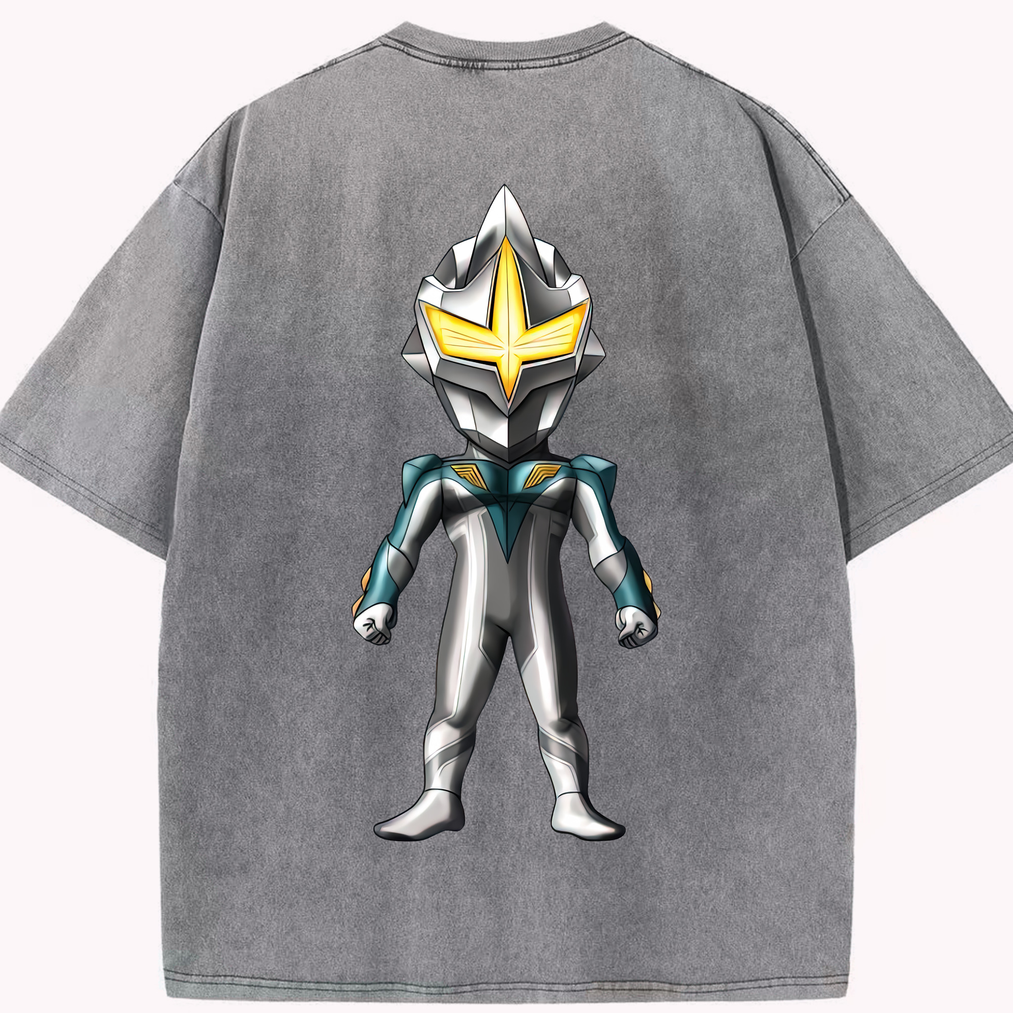 （画像用） ウルトラマン Ultraman 綿100% ヴィンテージ風 半袖Tシャツ（背面プリント）
