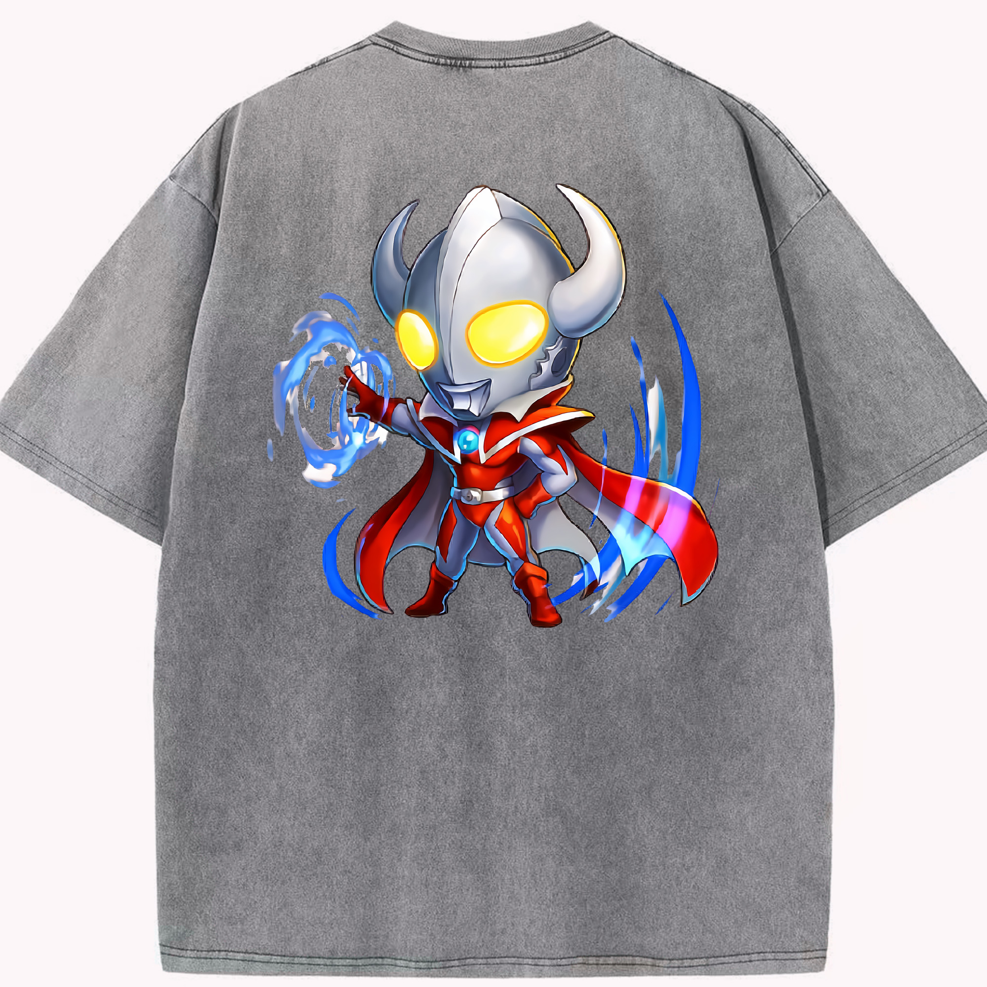 （画像用） ウルトラマン Ultraman 綿100% ヴィンテージ風 半袖Tシャツ（背面プリント）