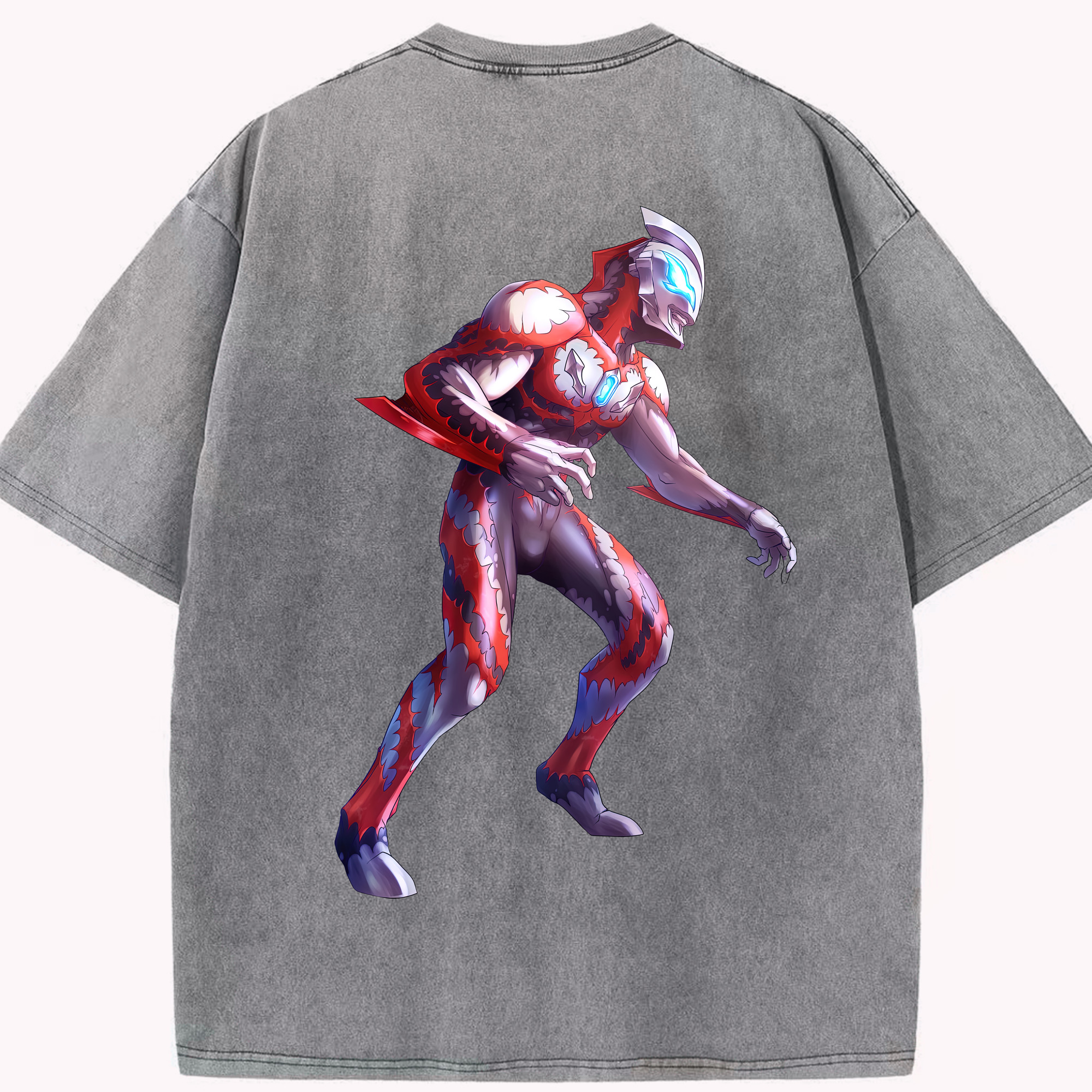 （画像用） ウルトラマン Ultraman 綿100% ヴィンテージ風 半袖Tシャツ（背面プリント）