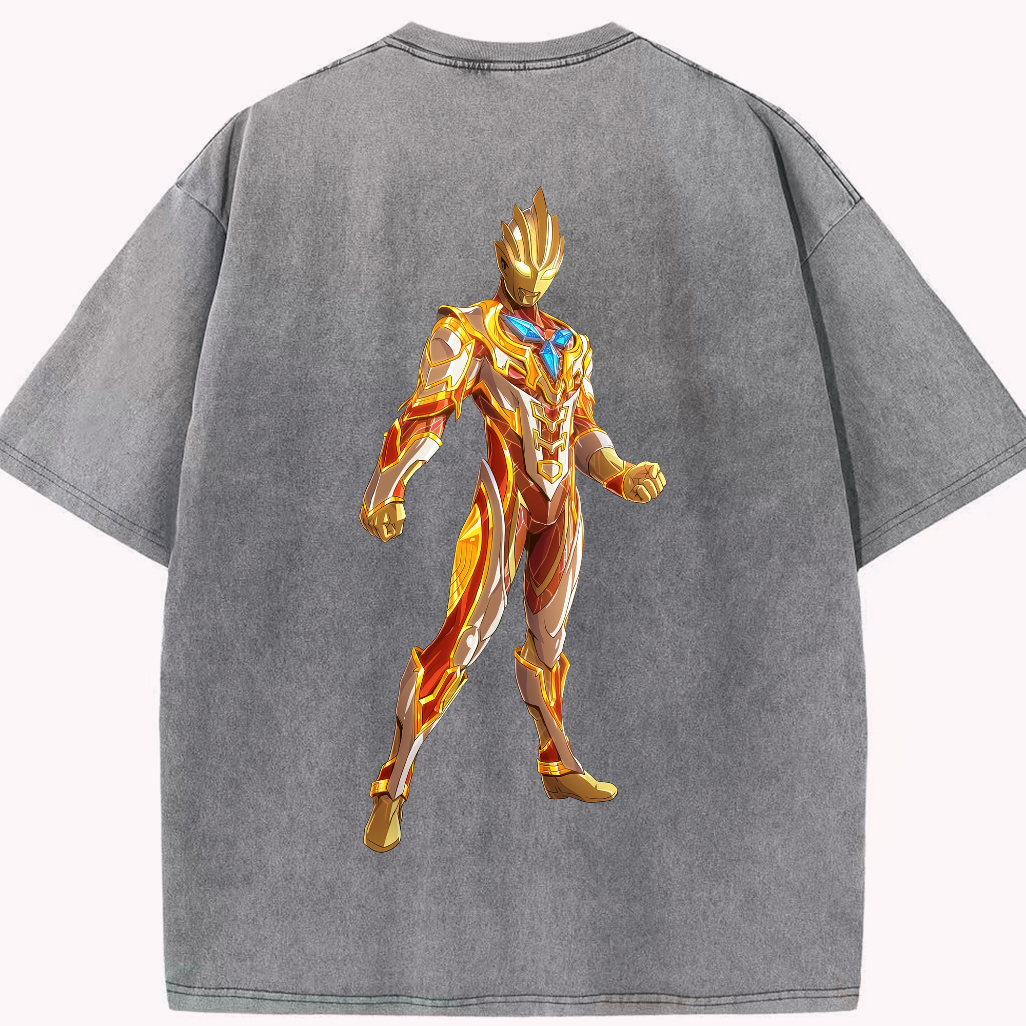 （画像用） ウルトラマン Ultraman 綿100% ヴィンテージ風 半袖Tシャツ（背面プリント）