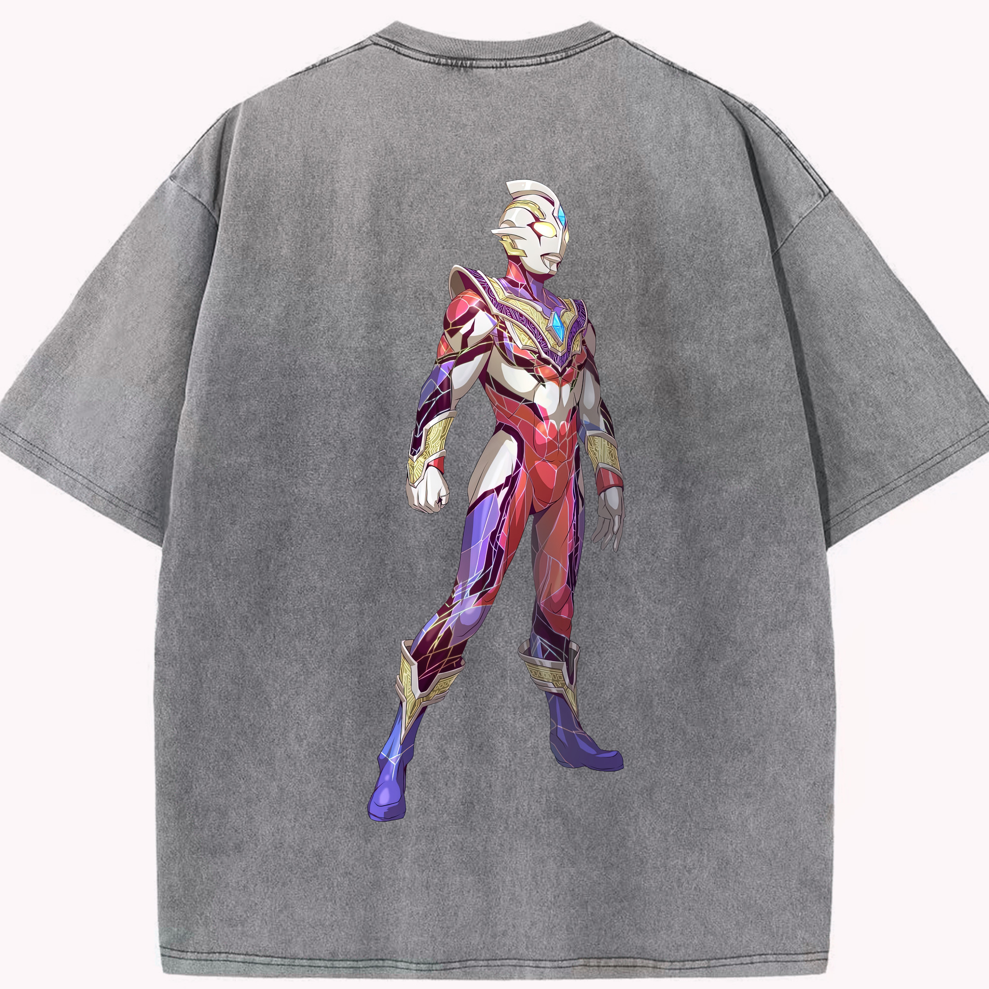 （画像用） ウルトラマン Ultraman 綿100% ヴィンテージ風 半袖Tシャツ（背面プリント）