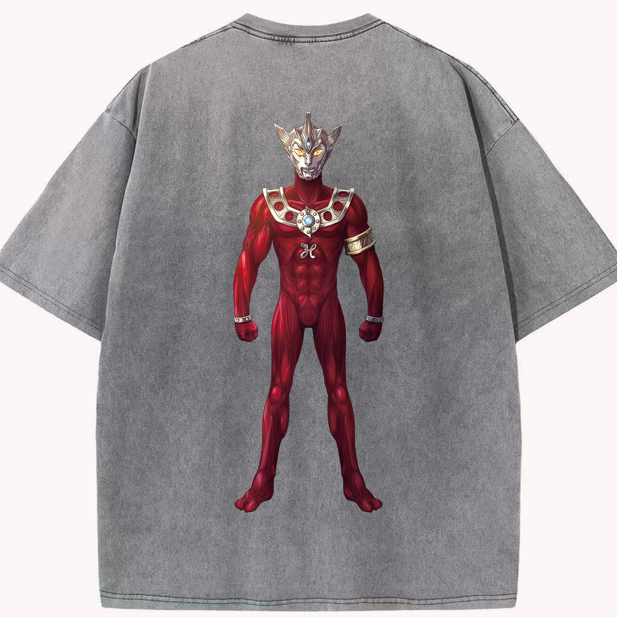 （画像用） ウルトラマン Ultraman 綿100% ヴィンテージ風 半袖Tシャツ（背面プリント）