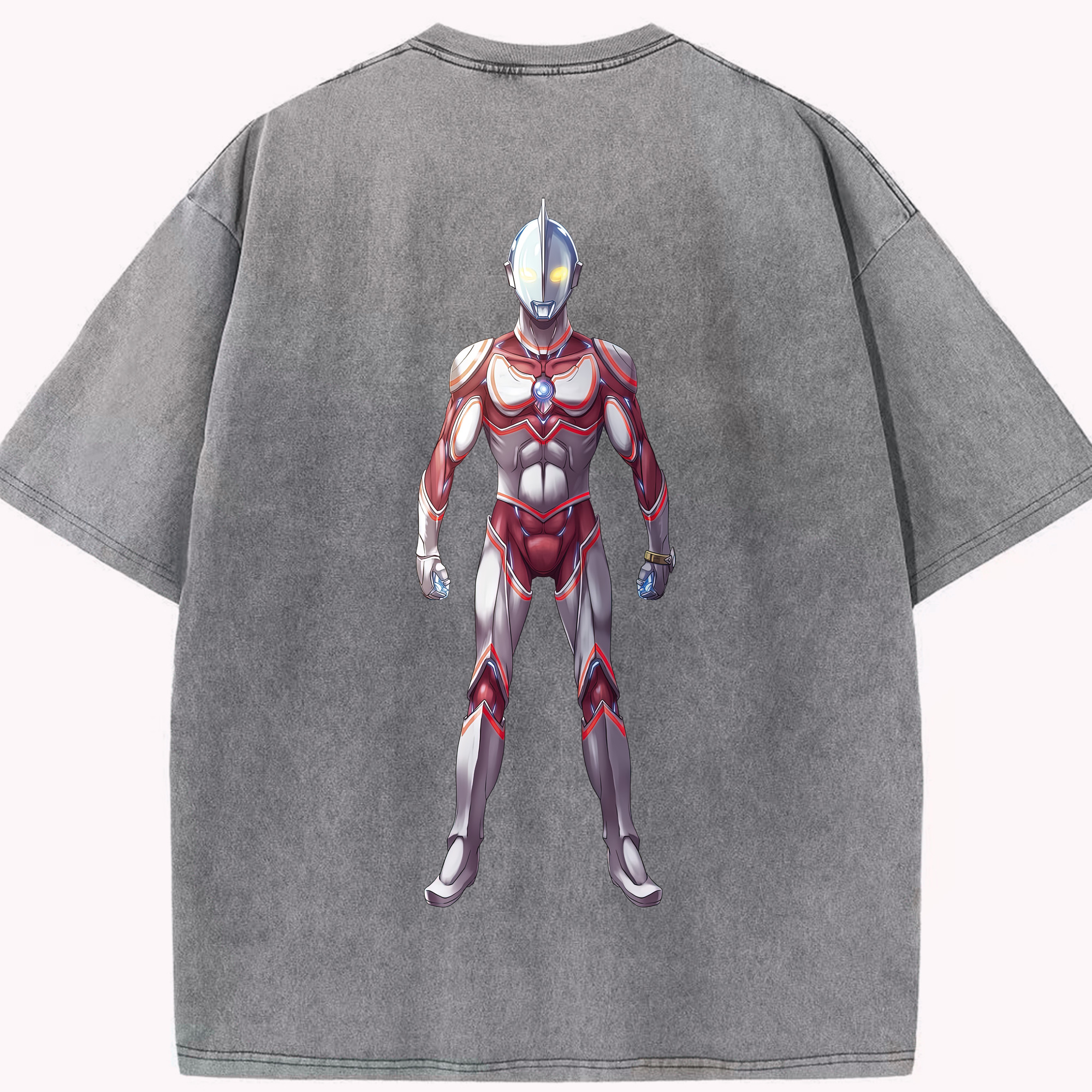 （画像用） ウルトラマン Ultraman 綿100% ヴィンテージ風 半袖Tシャツ（背面プリント）