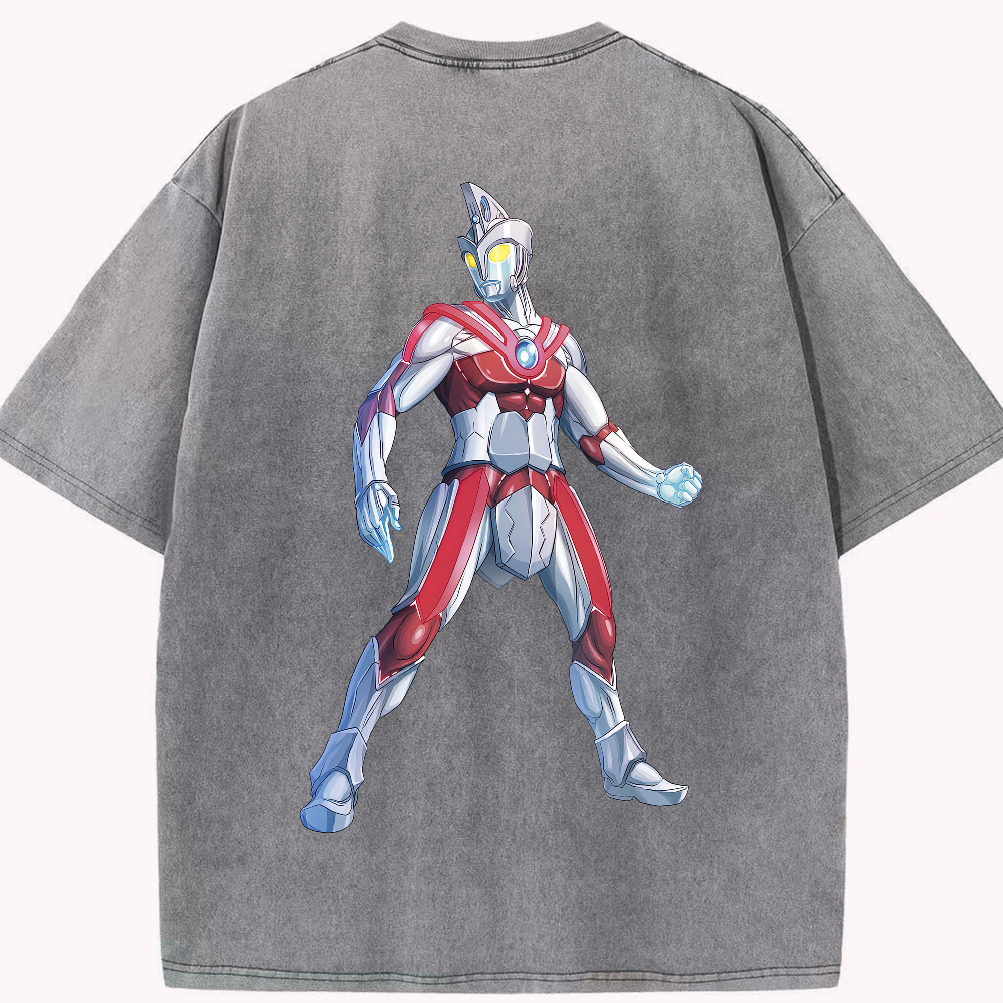 （画像用） ウルトラマン Ultraman 綿100% ヴィンテージ風 半袖Tシャツ（背面プリント）