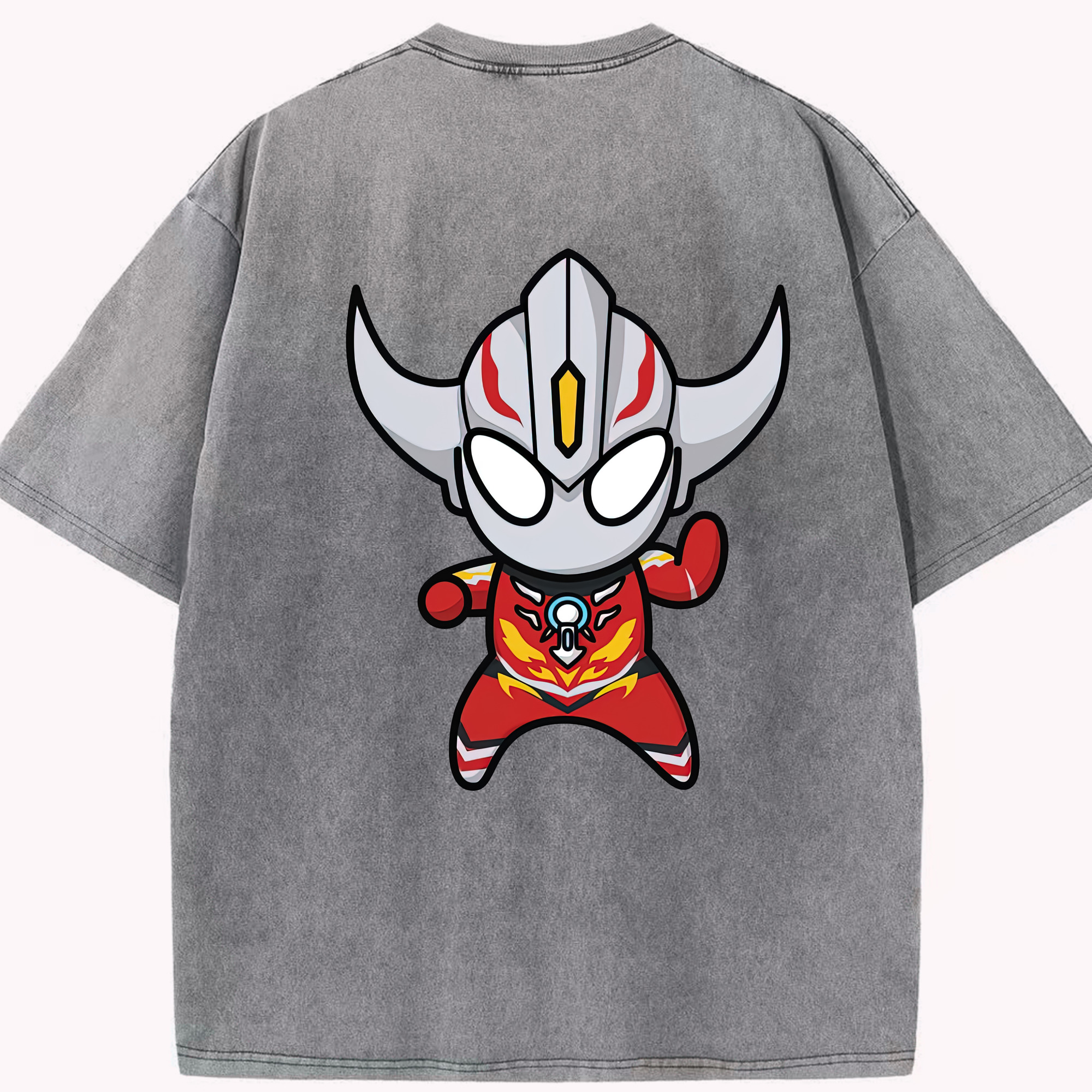 （画像用） ウルトラマン Ultraman 綿100% ヴィンテージ風 半袖Tシャツ（背面プリント）