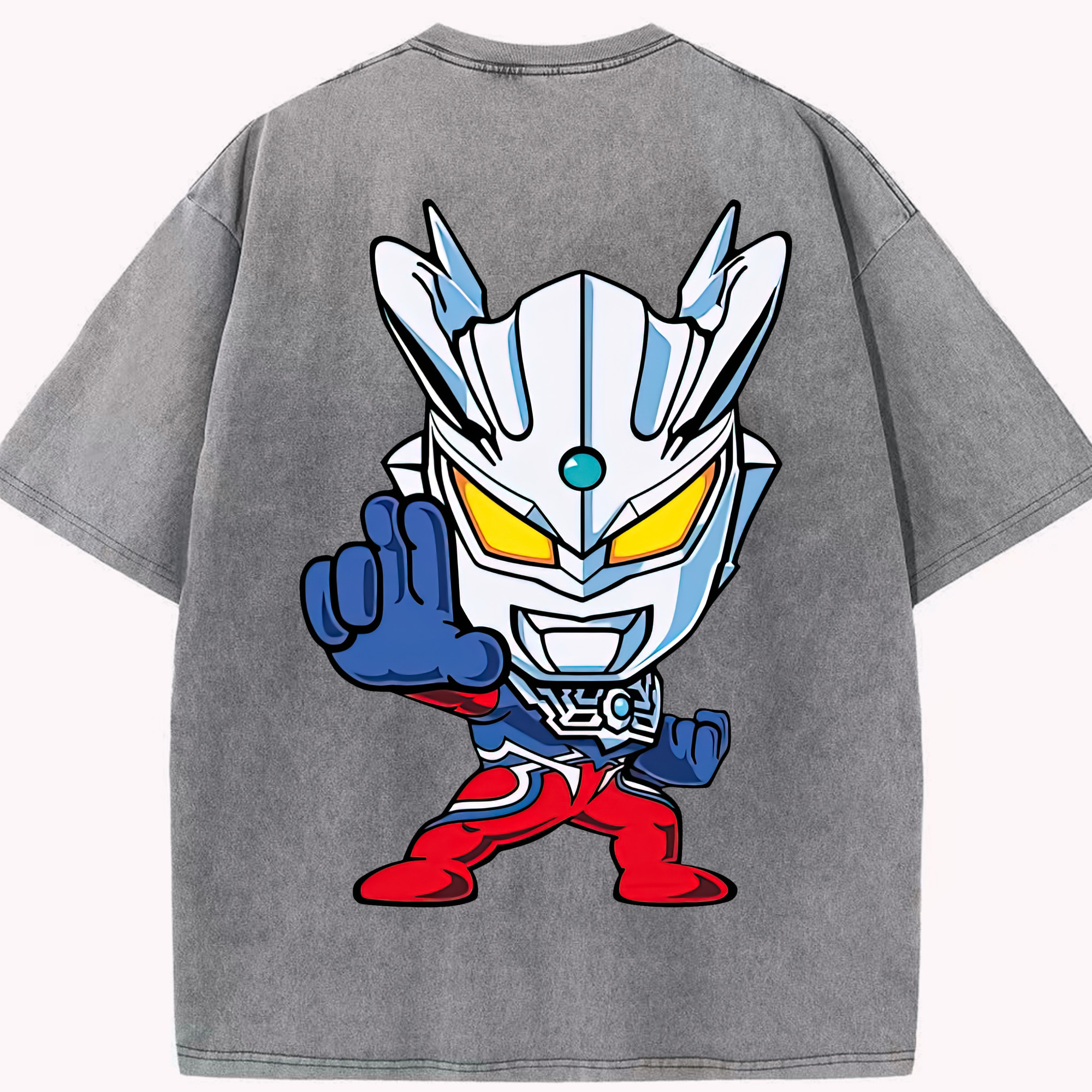 （画像用） ウルトラマン Ultraman 綿100% ヴィンテージ風 半袖Tシャツ（背面プリント）
