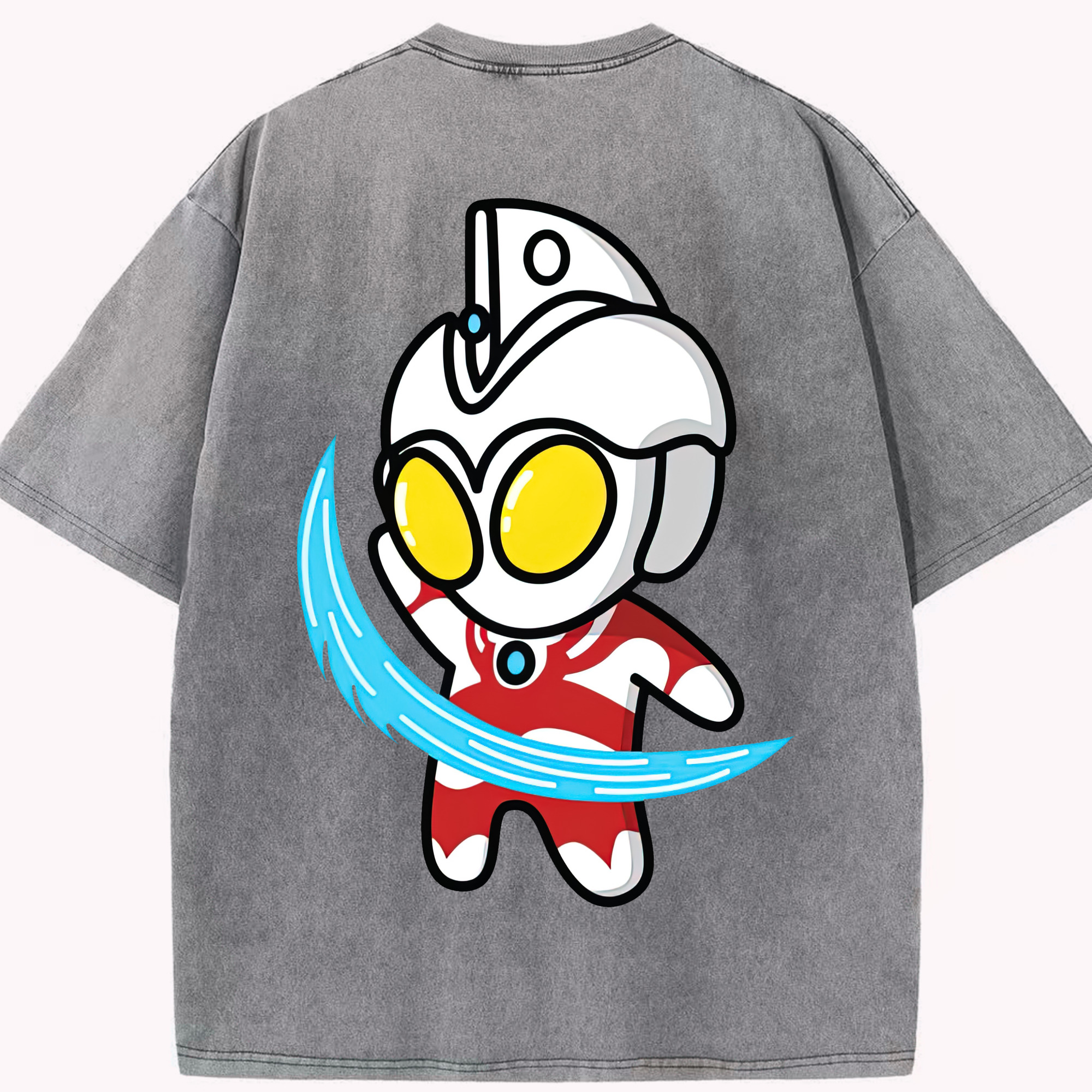 （画像用） ウルトラマン Ultraman 綿100% ヴィンテージ風 半袖Tシャツ（背面プリント）