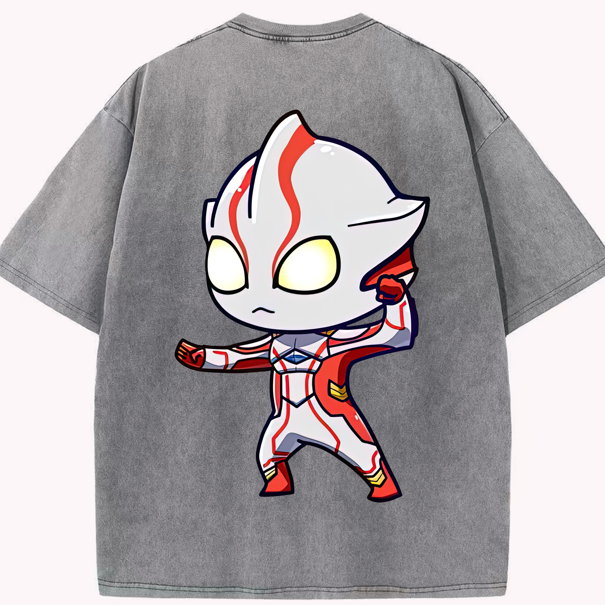 （画像用） ウルトラマン Ultraman 綿100% ヴィンテージ風 半袖Tシャツ（背面プリント）