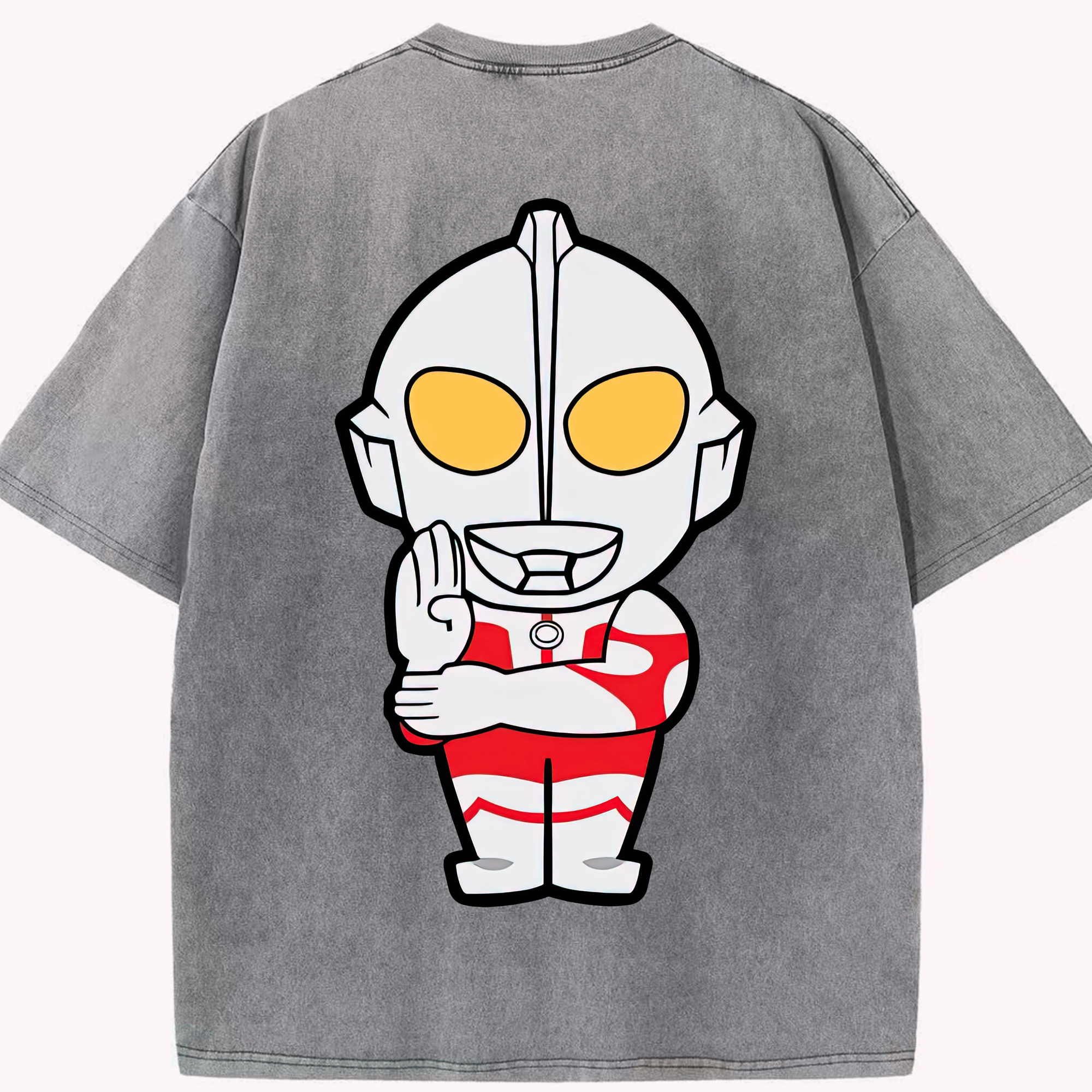 （画像用） ウルトラマン Ultraman 綿100% ヴィンテージ風 半袖Tシャツ（背面プリント）