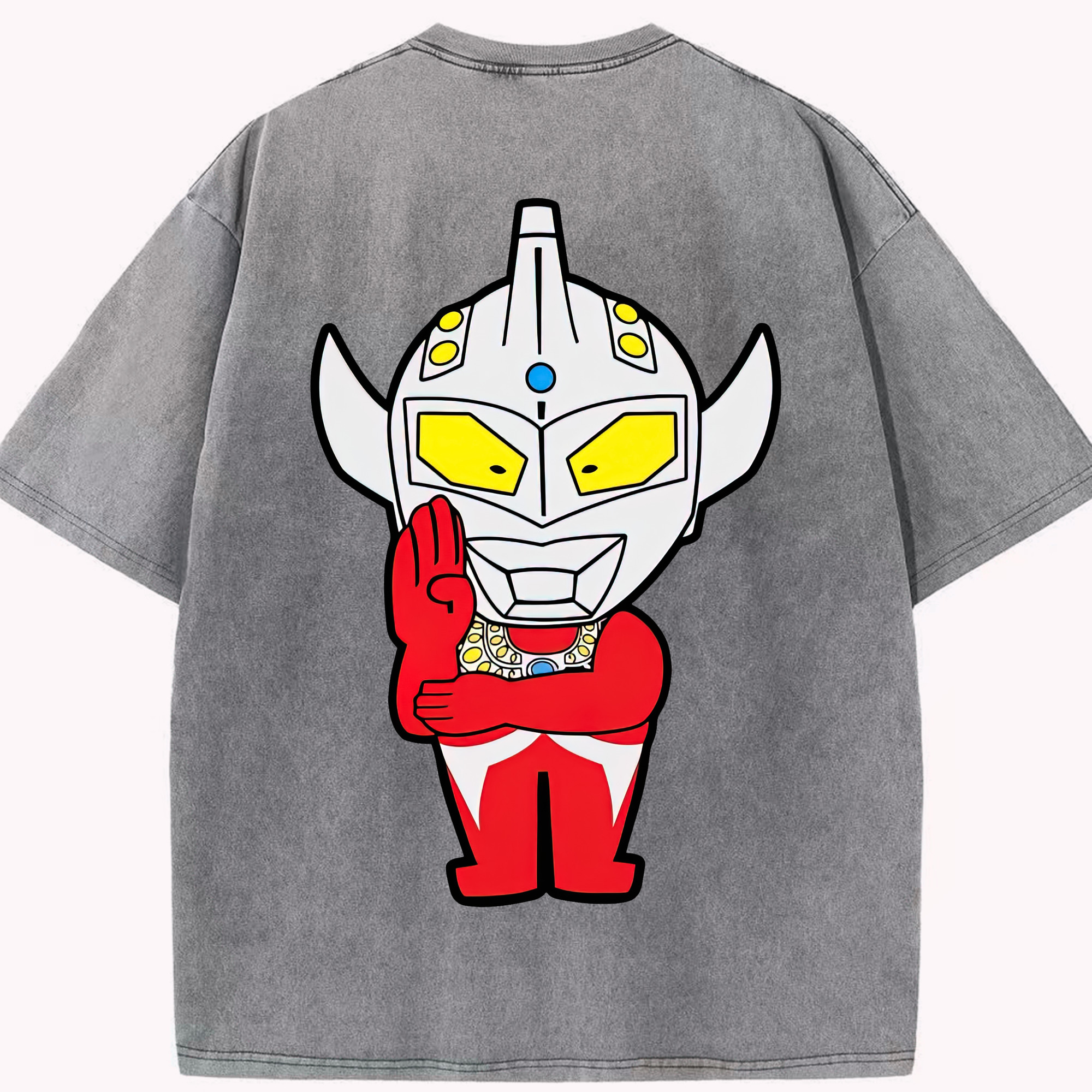 （画像用） ウルトラマン Ultraman 綿100% ヴィンテージ風 半袖Tシャツ（背面プリント）
