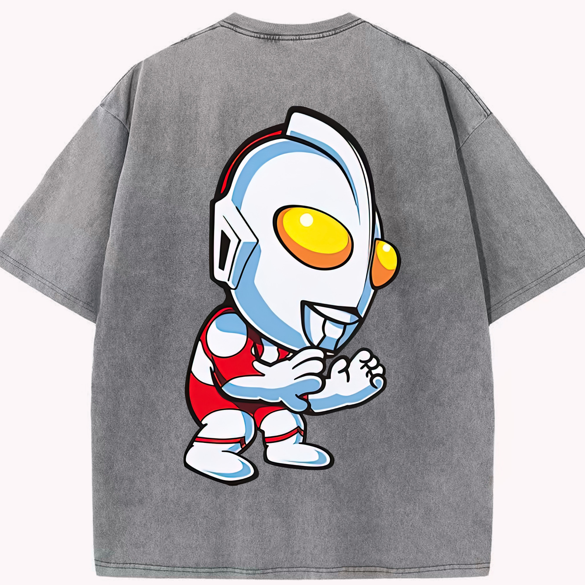 （画像用） ウルトラマン Ultraman 綿100% ヴィンテージ風 半袖Tシャツ（背面プリント）