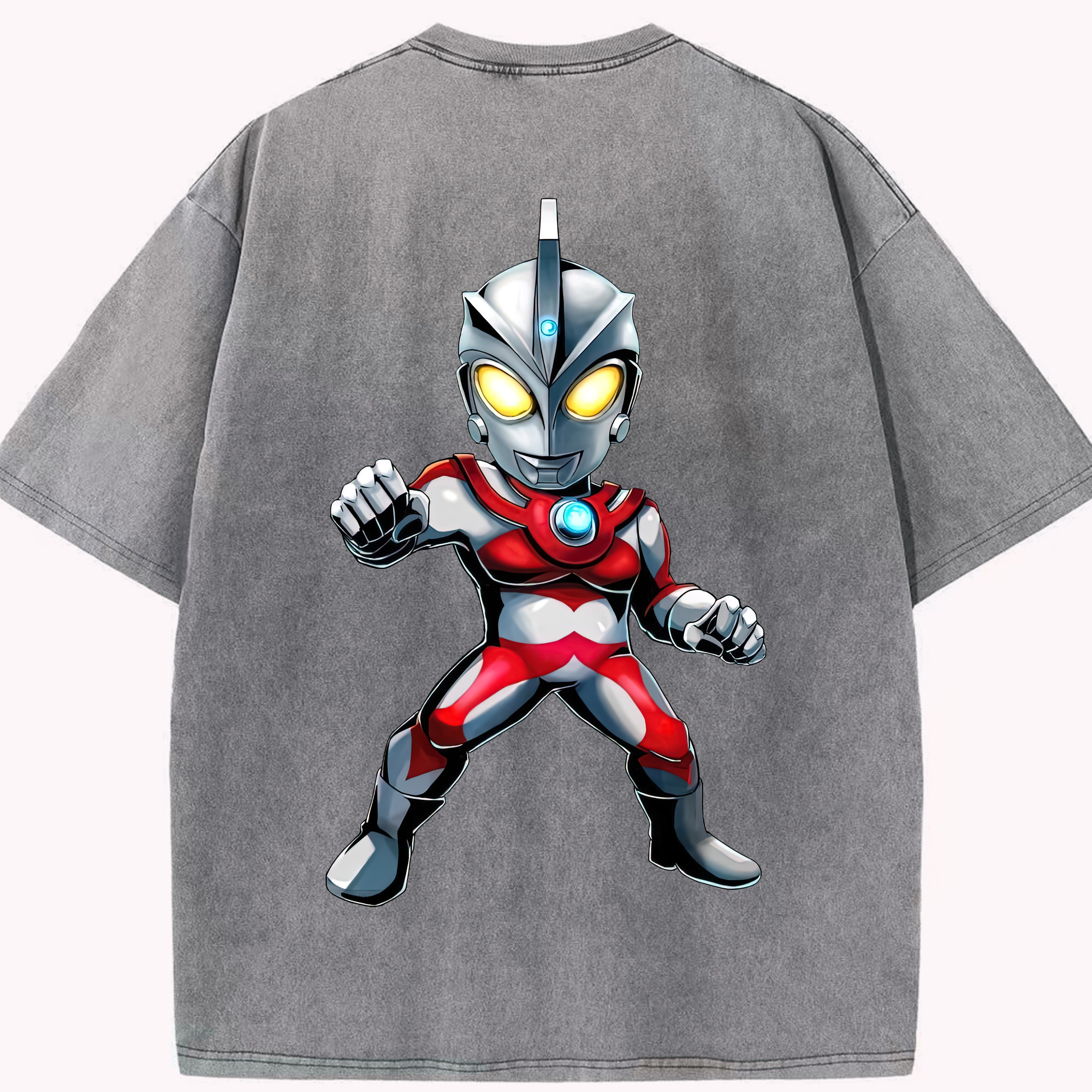 （画像用） ウルトラマン Ultraman 綿100% ヴィンテージ風 半袖Tシャツ（背面プリント）