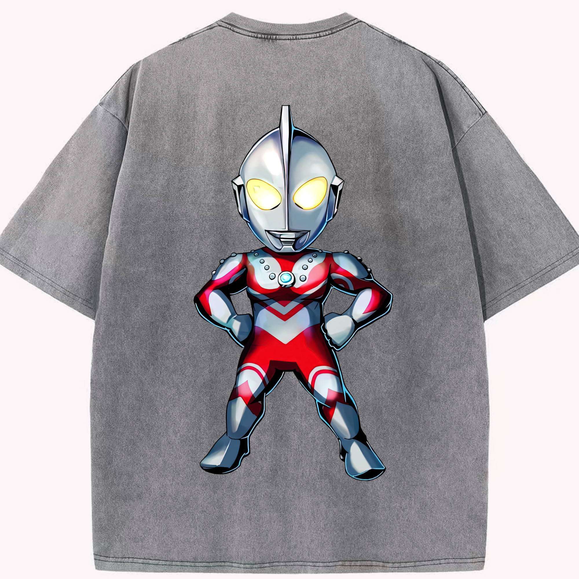 （画像用） ウルトラマン Ultraman 綿100% ヴィンテージ風 半袖Tシャツ（背面プリント）