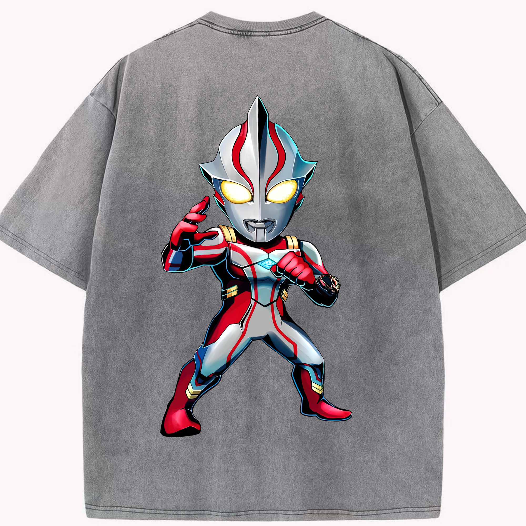 （画像用） ウルトラマン Ultraman 綿100% ヴィンテージ風 半袖Tシャツ（背面プリント）