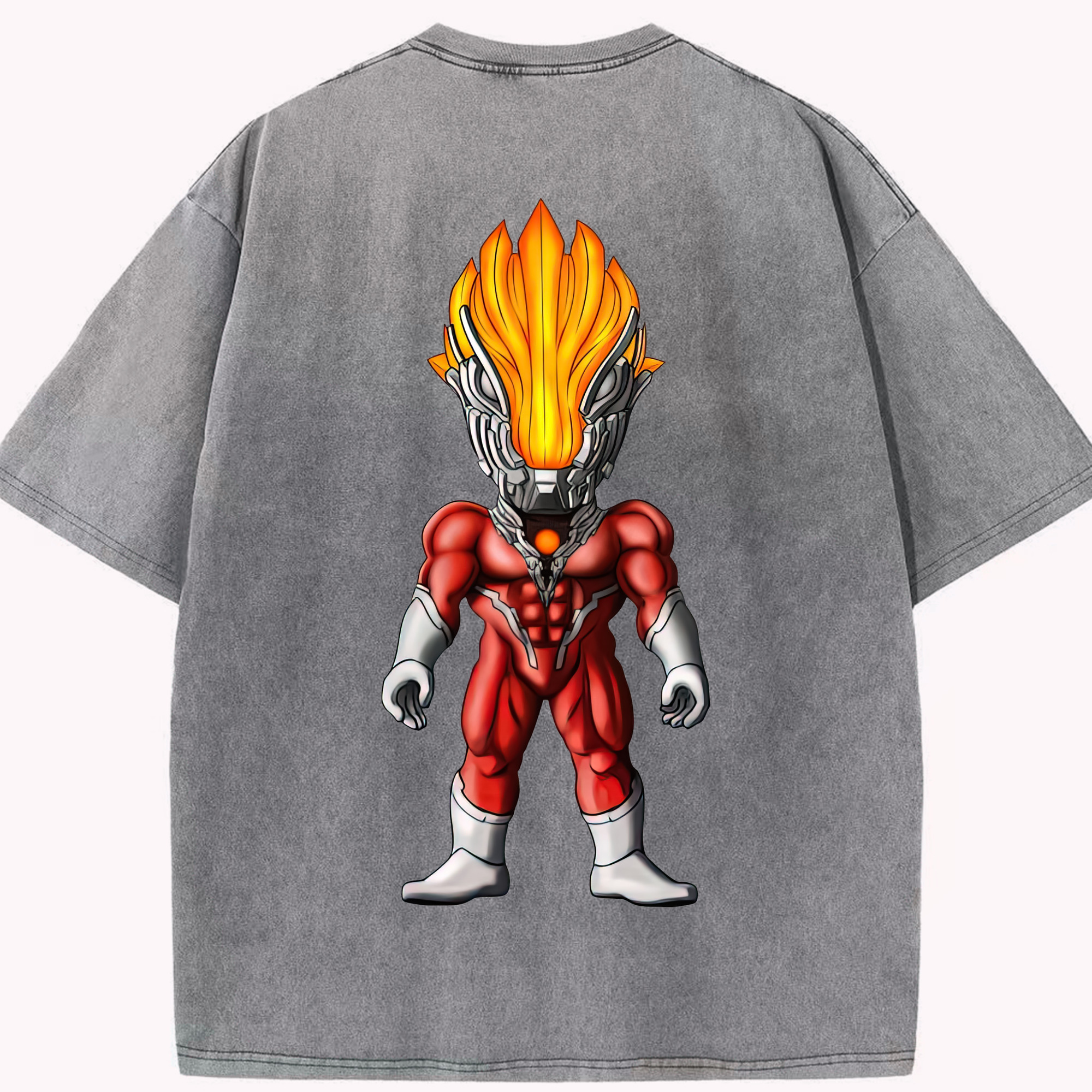 （画像用） ウルトラマン Ultraman 綿100% ヴィンテージ風 半袖Tシャツ（背面プリント）