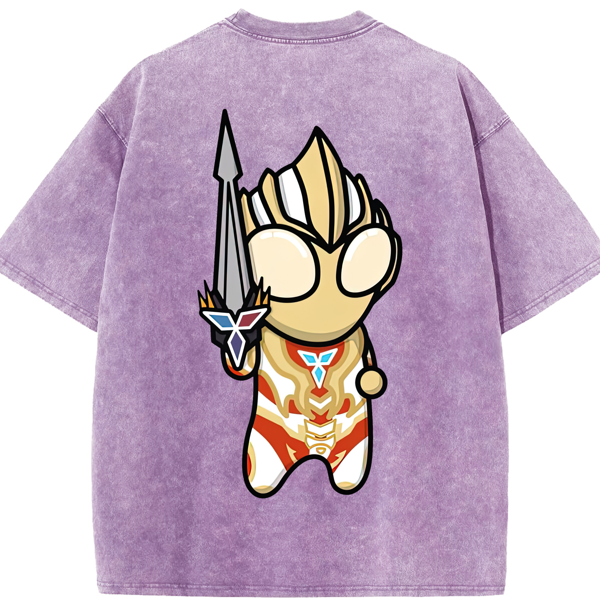 （画像用） ウルトラマン Ultraman 綿100% ヴィンテージ風 半袖Tシャツ（背面プリント）