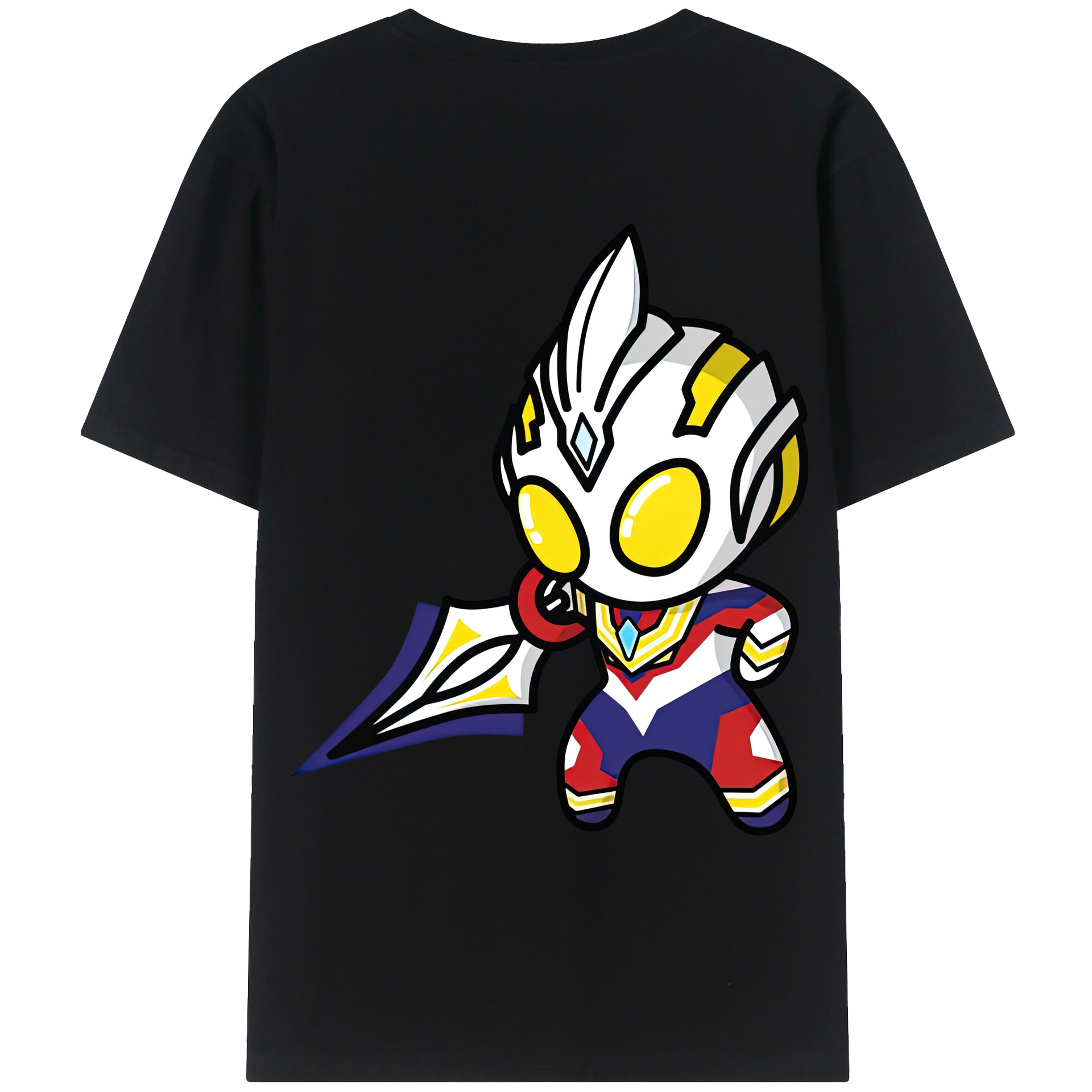 （画像用） ウルトラマン Ultraman 綿100％ メンズ半袖Tシャツ（バックプリント） 通気性