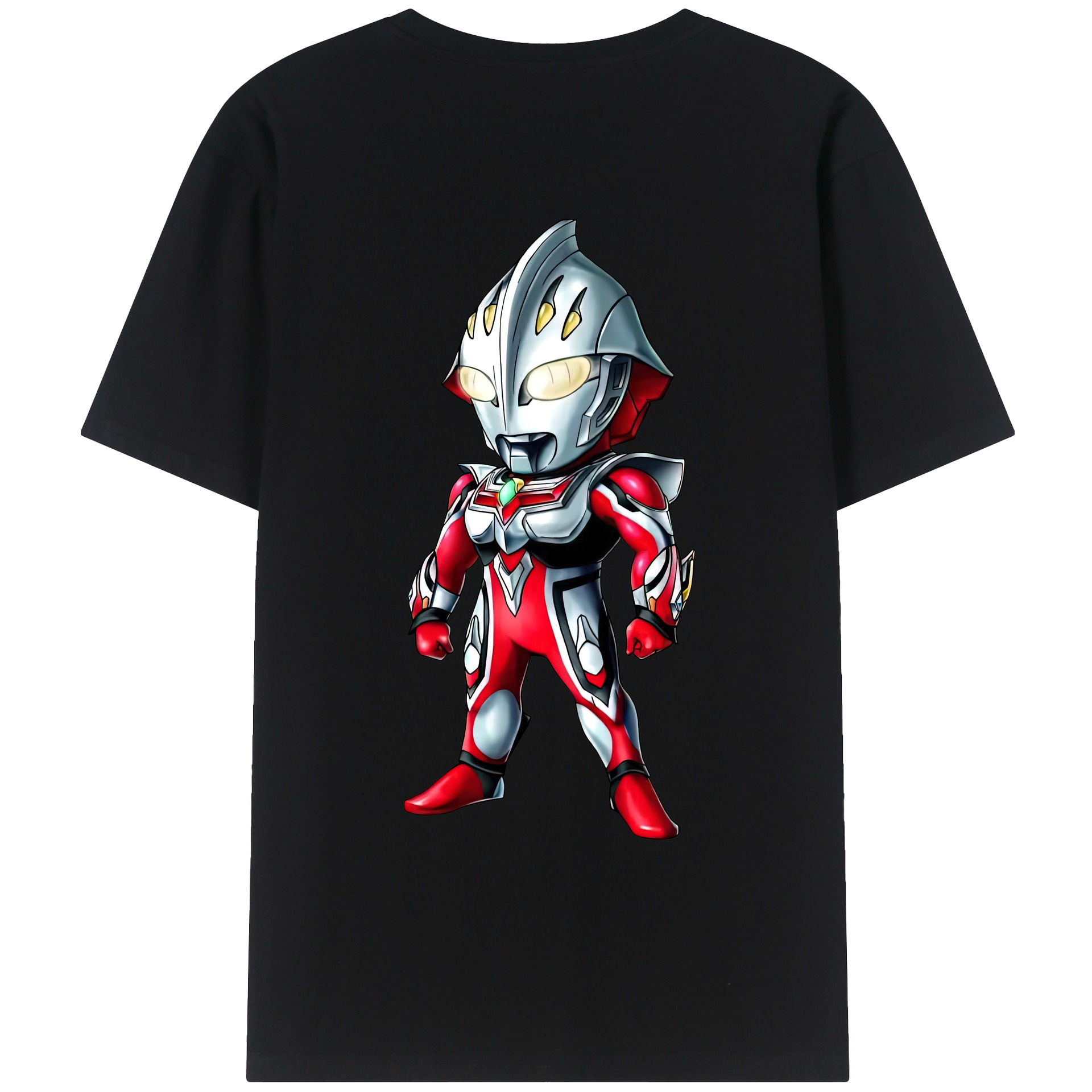 （画像用） ウルトラマン Ultraman 綿100％ メンズ半袖Tシャツ（バックプリント） 通気性