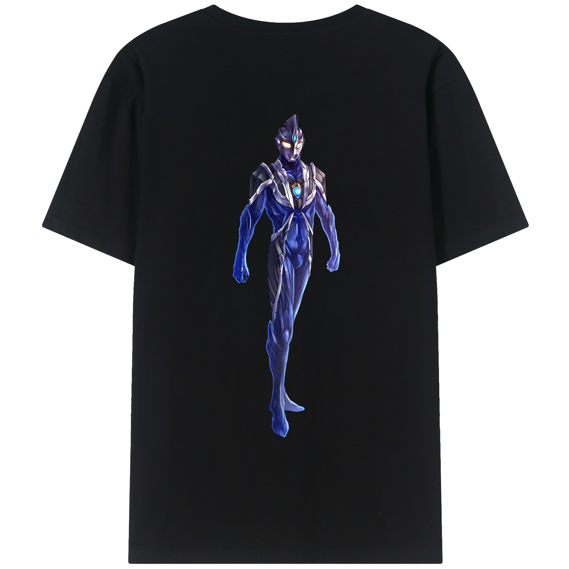 （画像用） ウルトラマン Ultraman 綿100％ メンズ半袖Tシャツ（バックプリント） 通気性