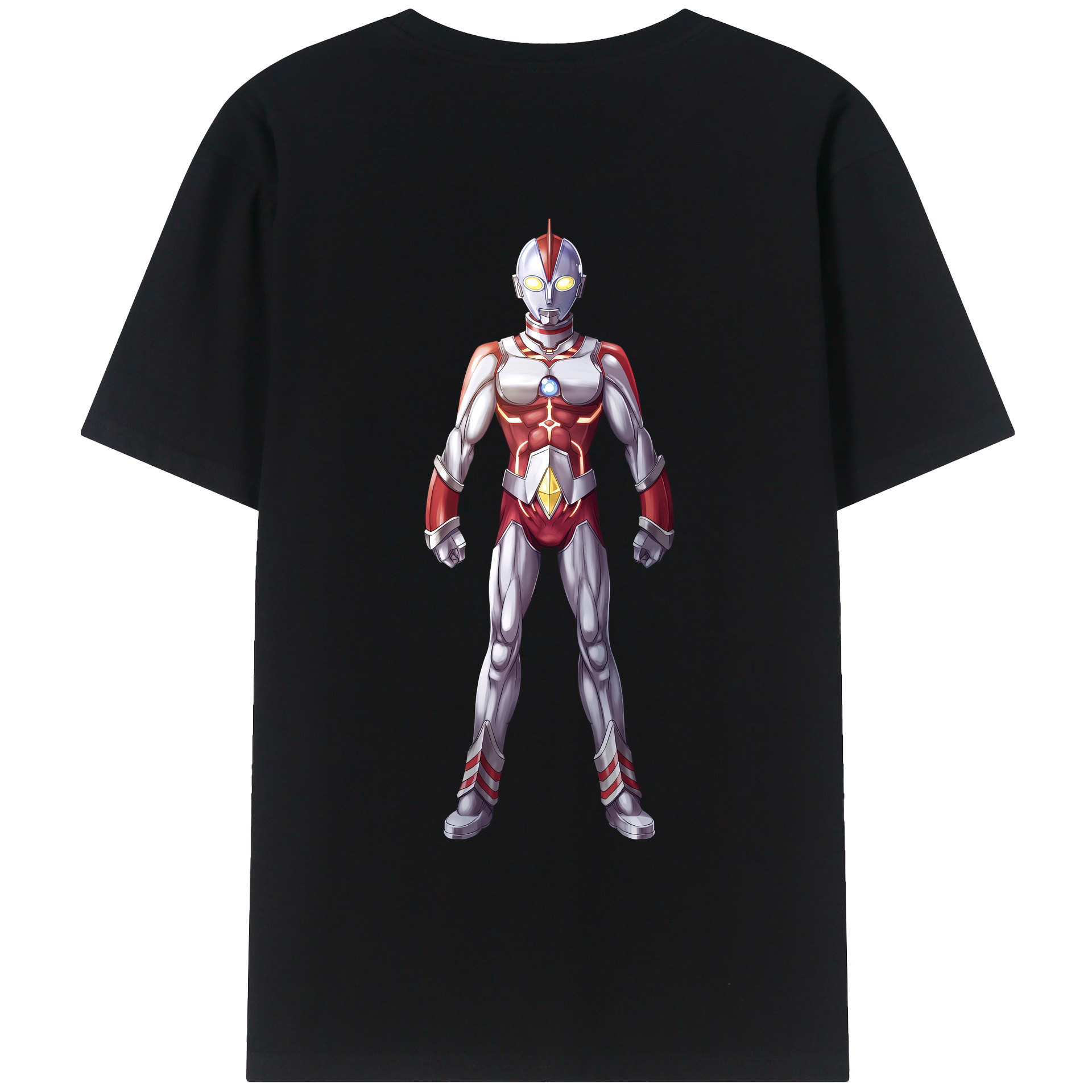（画像用） ウルトラマン Ultraman 綿100％ メンズ半袖Tシャツ（バックプリント） 通気性