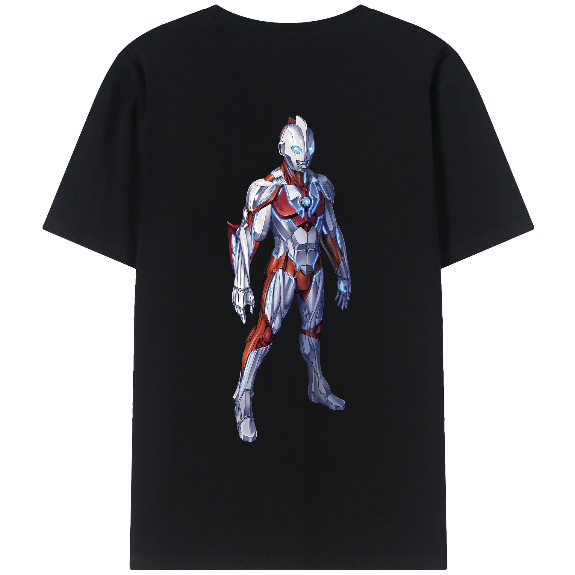 （画像用） ウルトラマン Ultraman 綿100％ メンズ半袖Tシャツ（バックプリント） 通気性