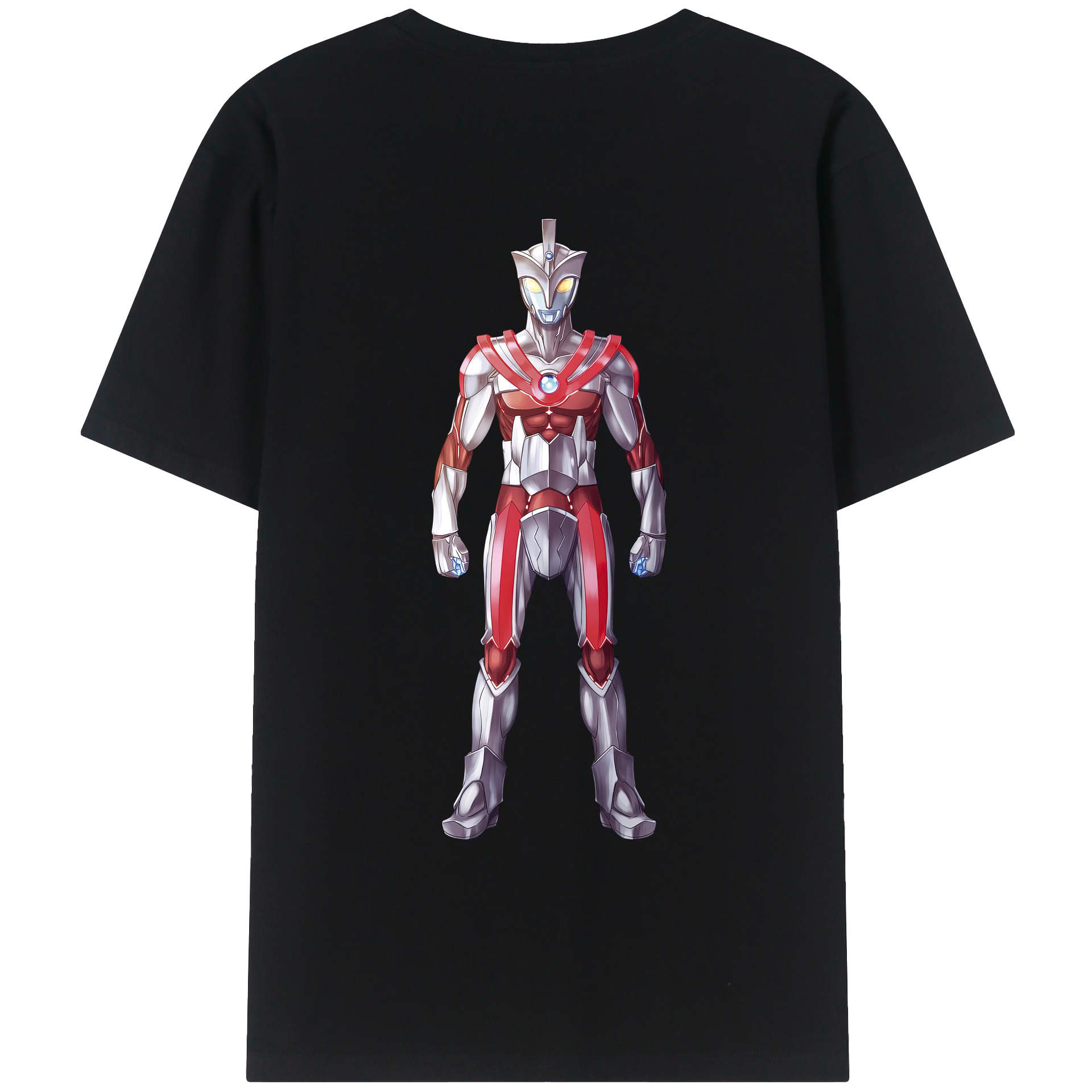 （画像用） ウルトラマン Ultraman 綿100％ メンズ半袖Tシャツ（バックプリント） 通気性