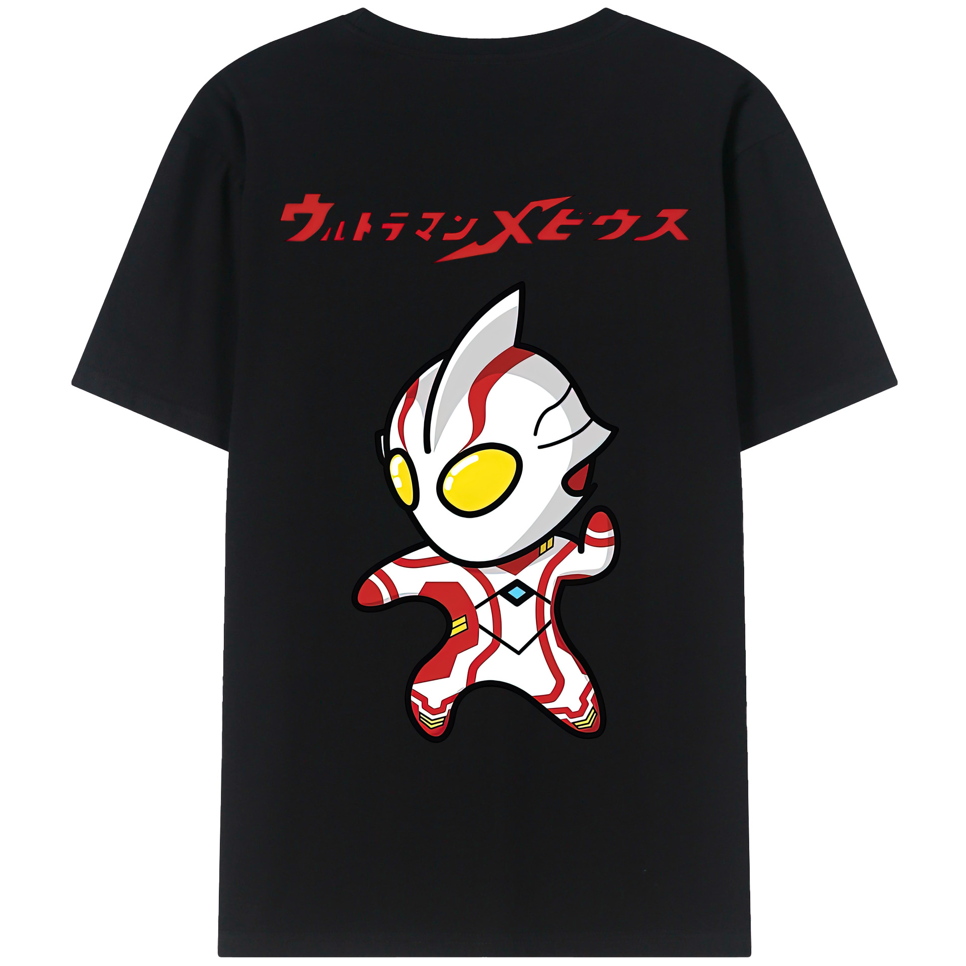 （画像用） ウルトラマン Ultraman 綿100％ メンズ半袖Tシャツ（バックプリント） 通気性