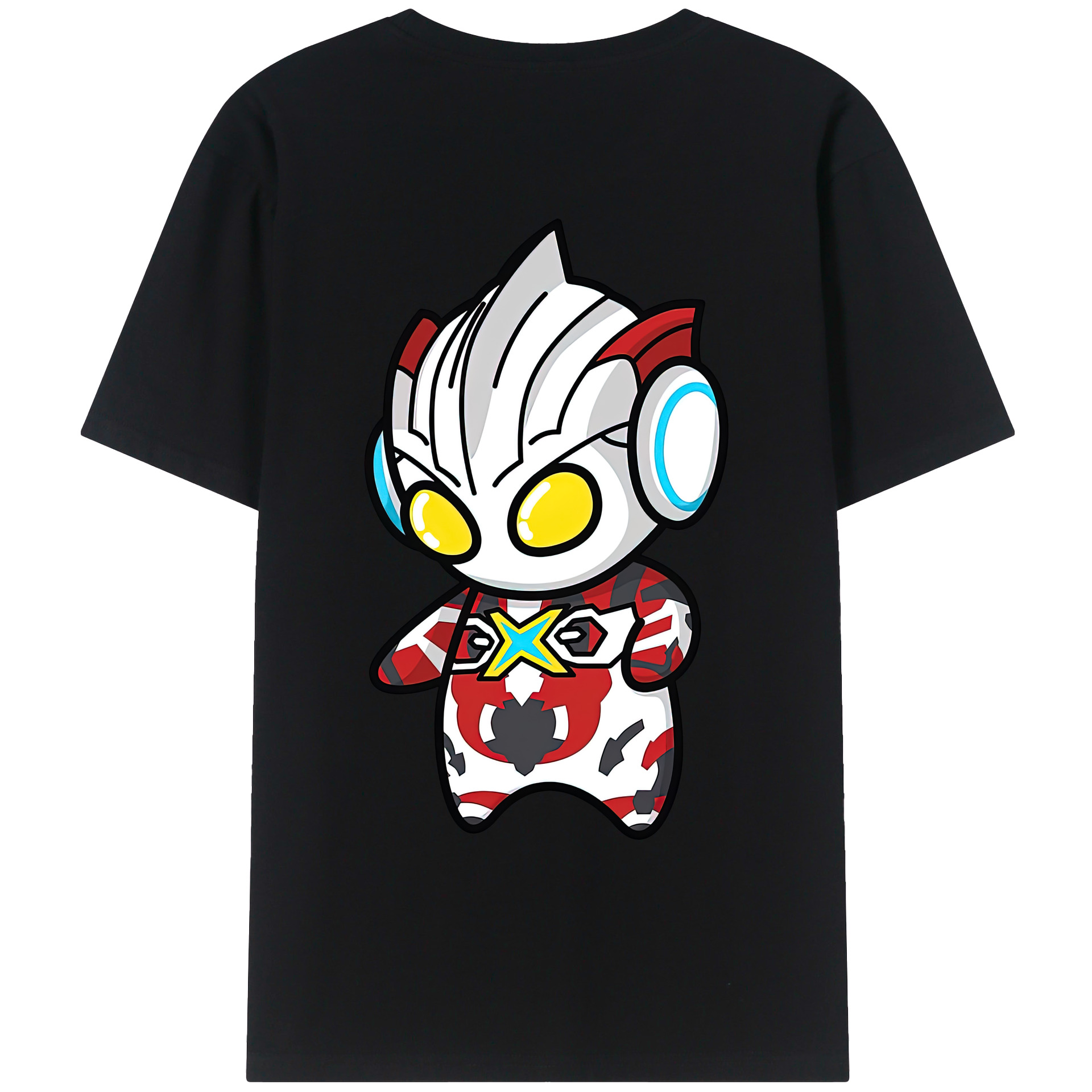 （画像用） ウルトラマン Ultraman 綿100％ メンズ半袖Tシャツ（バックプリント） 通気性
