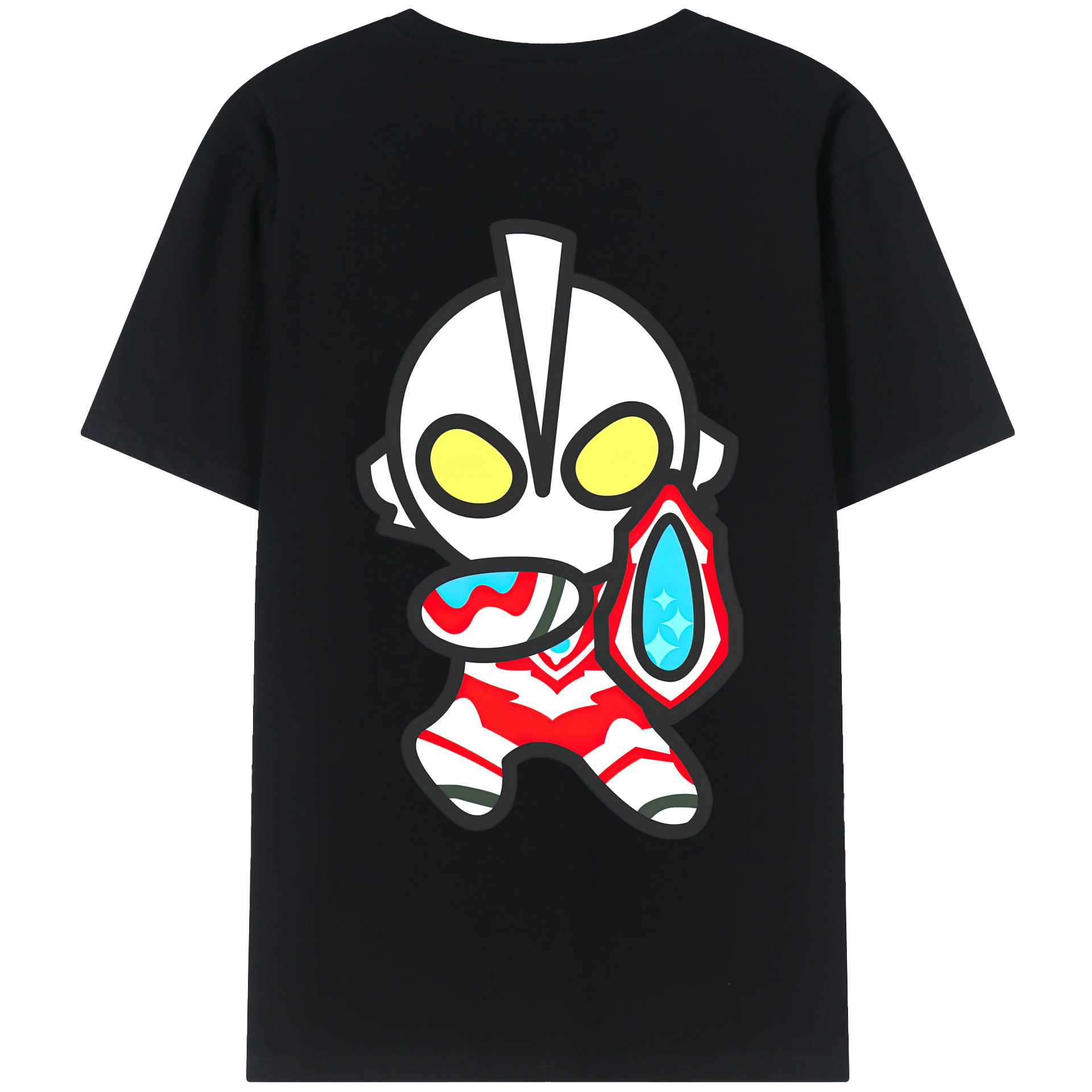 （画像用） ウルトラマン Ultraman 綿100％ メンズ半袖Tシャツ（バックプリント） 通気性