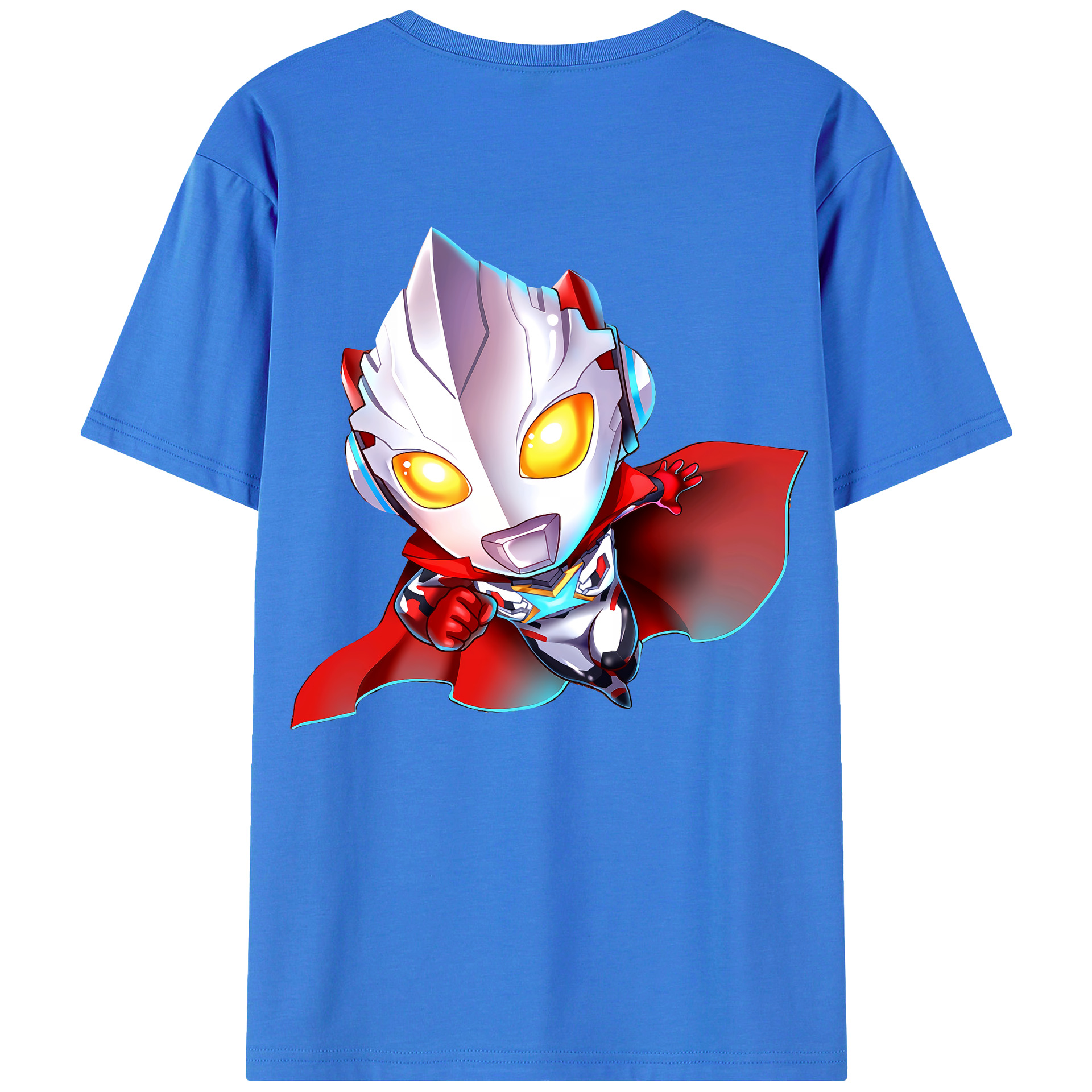 （画像用） ウルトラマン Ultraman 綿100％ メンズ半袖Tシャツ（バックプリント） 通気性