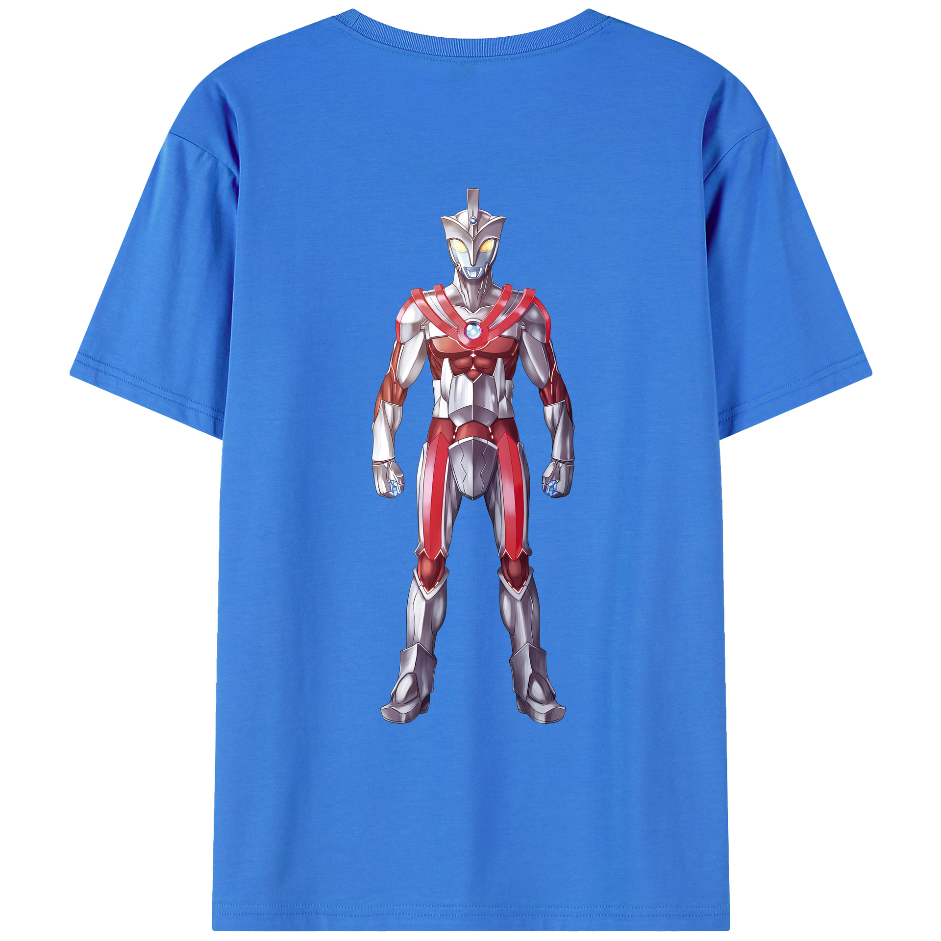 （画像用） ウルトラマン Ultraman 綿100％ メンズ半袖Tシャツ（バックプリント） 通気性