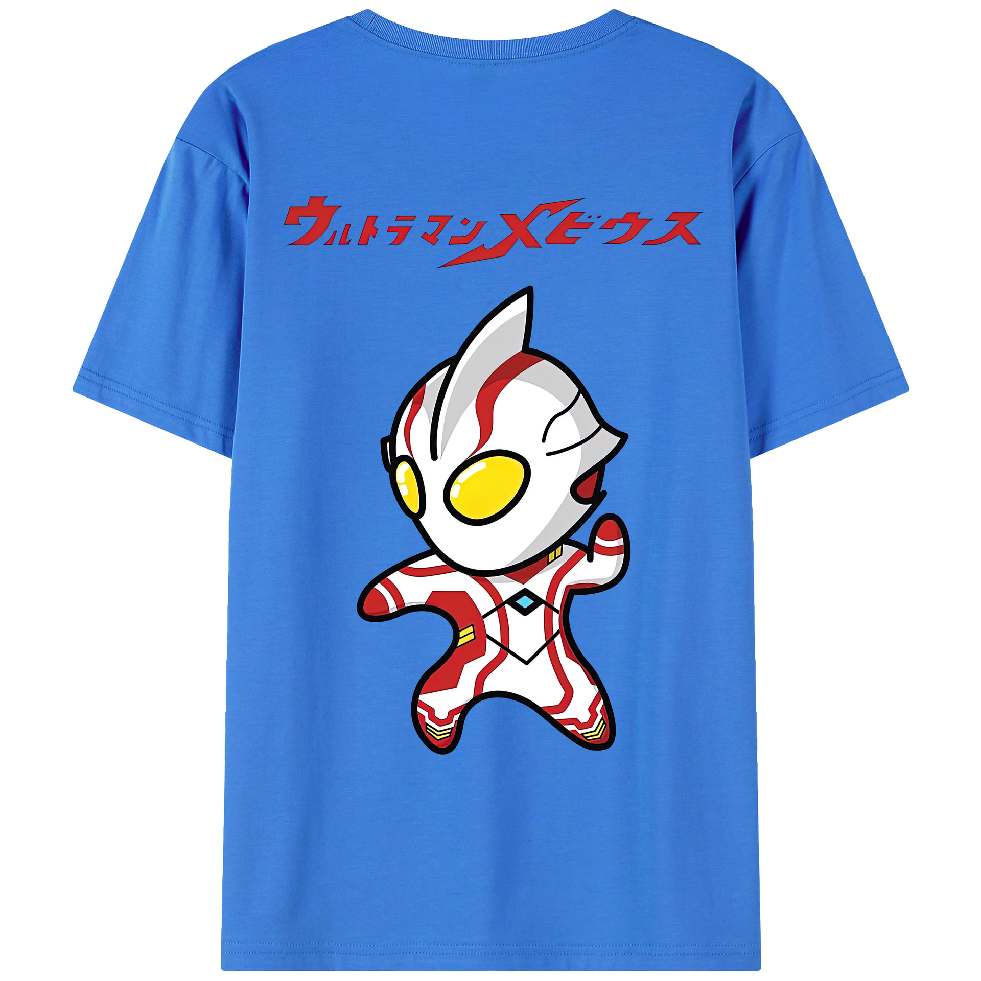 （画像用） ウルトラマン Ultraman 綿100％ メンズ半袖Tシャツ（バックプリント） 通気性