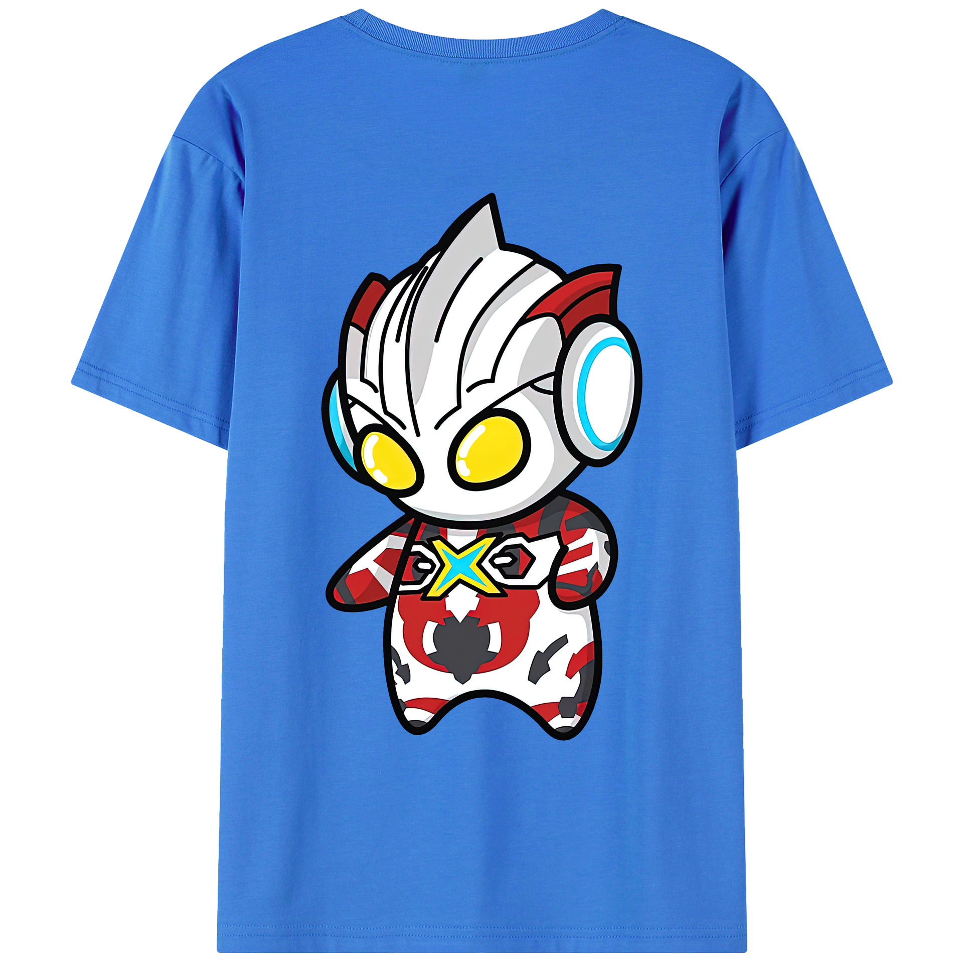 （画像用） ウルトラマン Ultraman 綿100％ メンズ半袖Tシャツ（バックプリント） 通気性