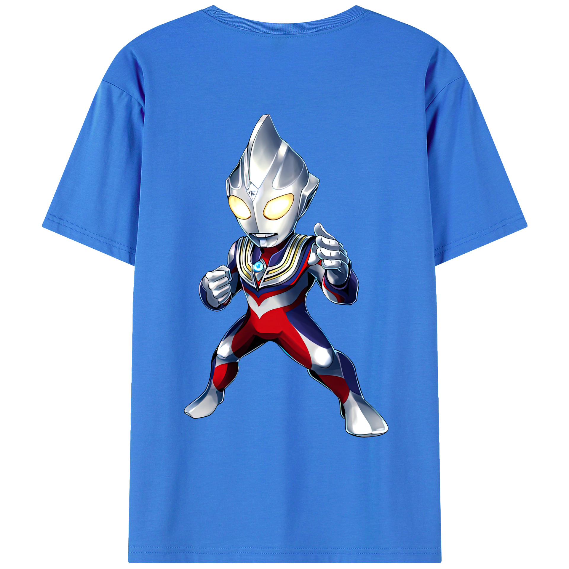 （画像用） ウルトラマン Ultraman 綿100％ メンズ半袖Tシャツ（バックプリント） 通気性