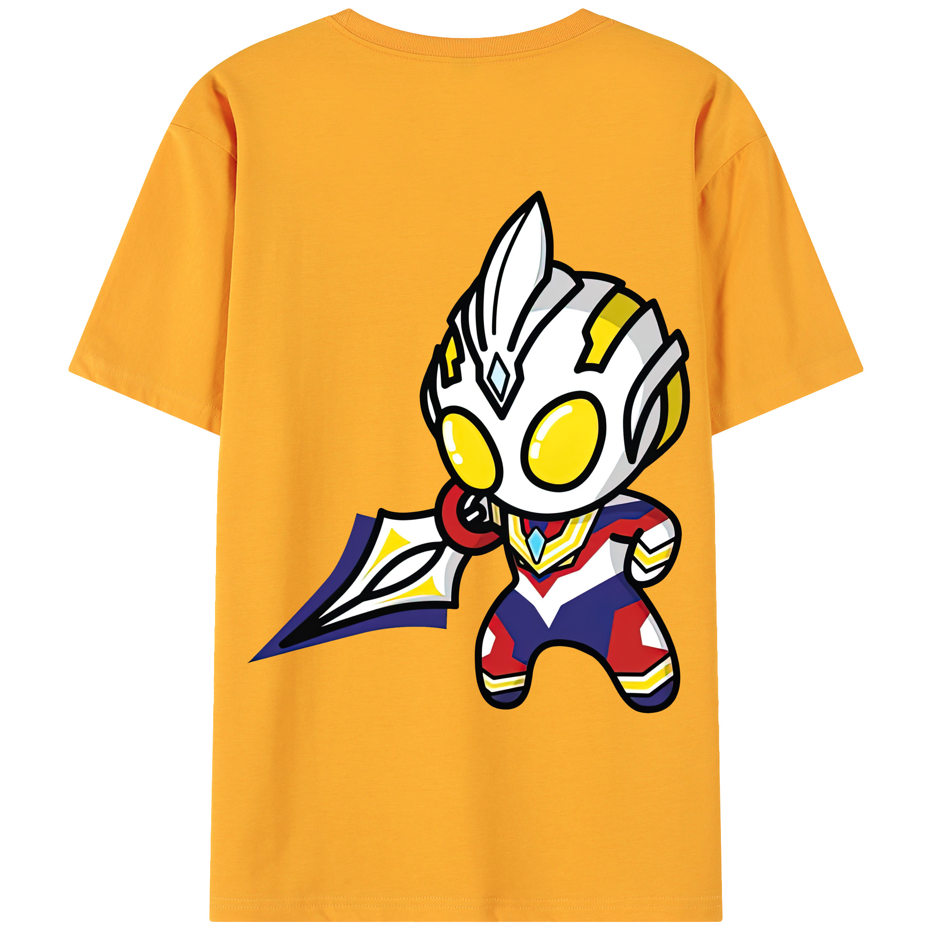 （画像用） ウルトラマン Ultraman 綿100％ メンズ半袖Tシャツ（バックプリント） 通気性