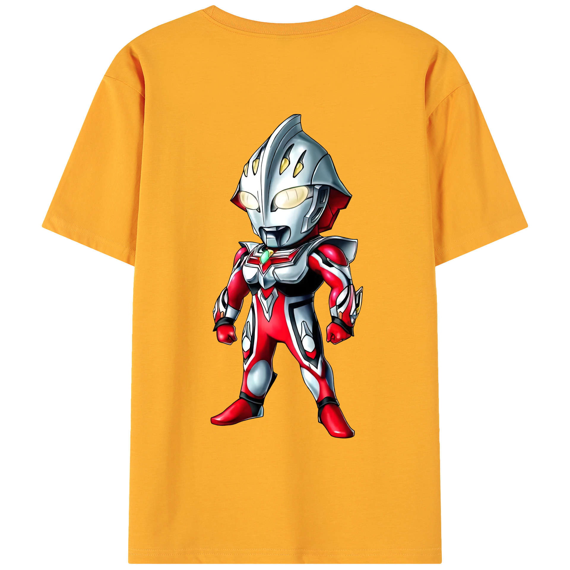 （画像用） ウルトラマン Ultraman 綿100％ メンズ半袖Tシャツ（バックプリント） 通気性